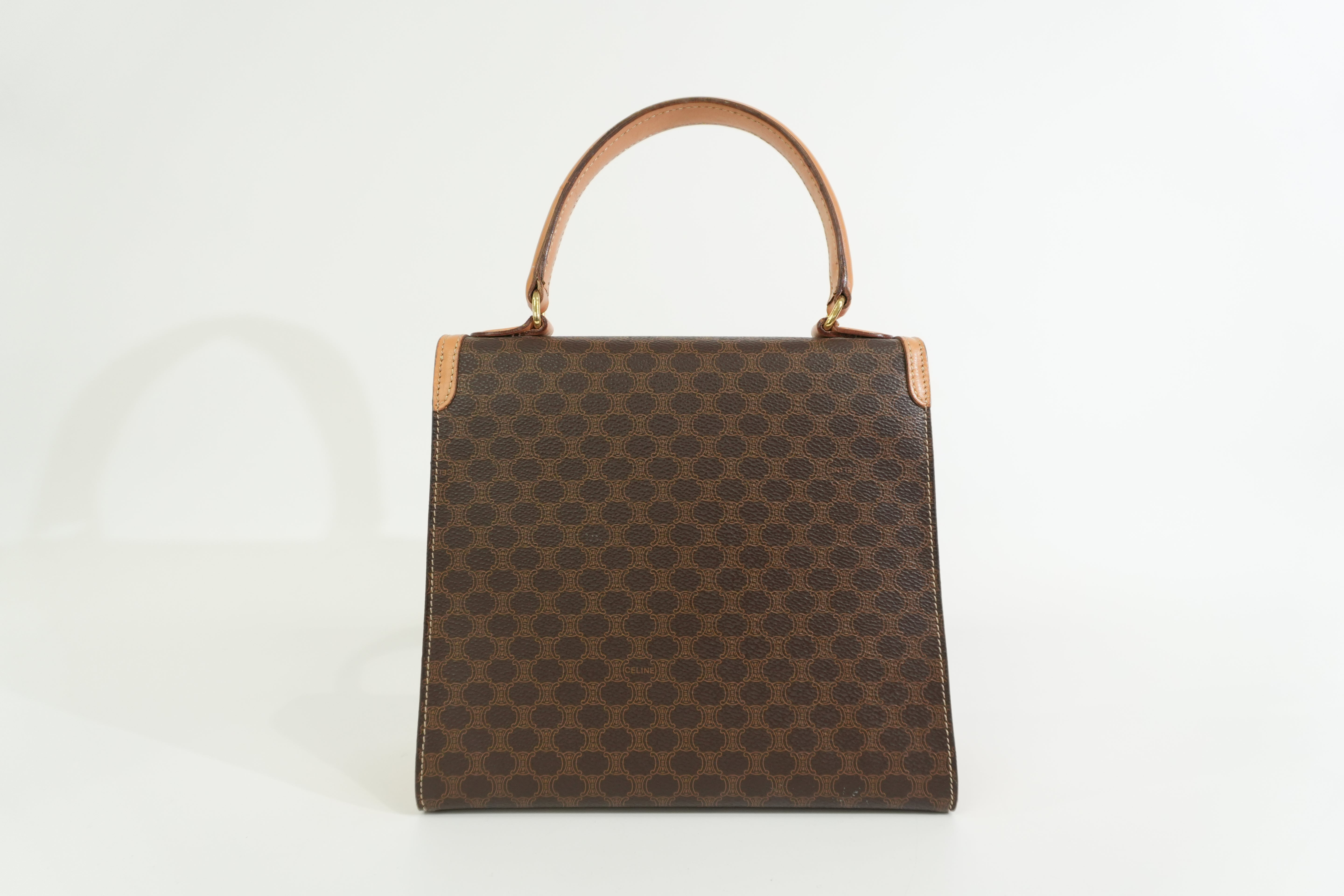 Pre-owned Celine Top Handle Handbag Brown