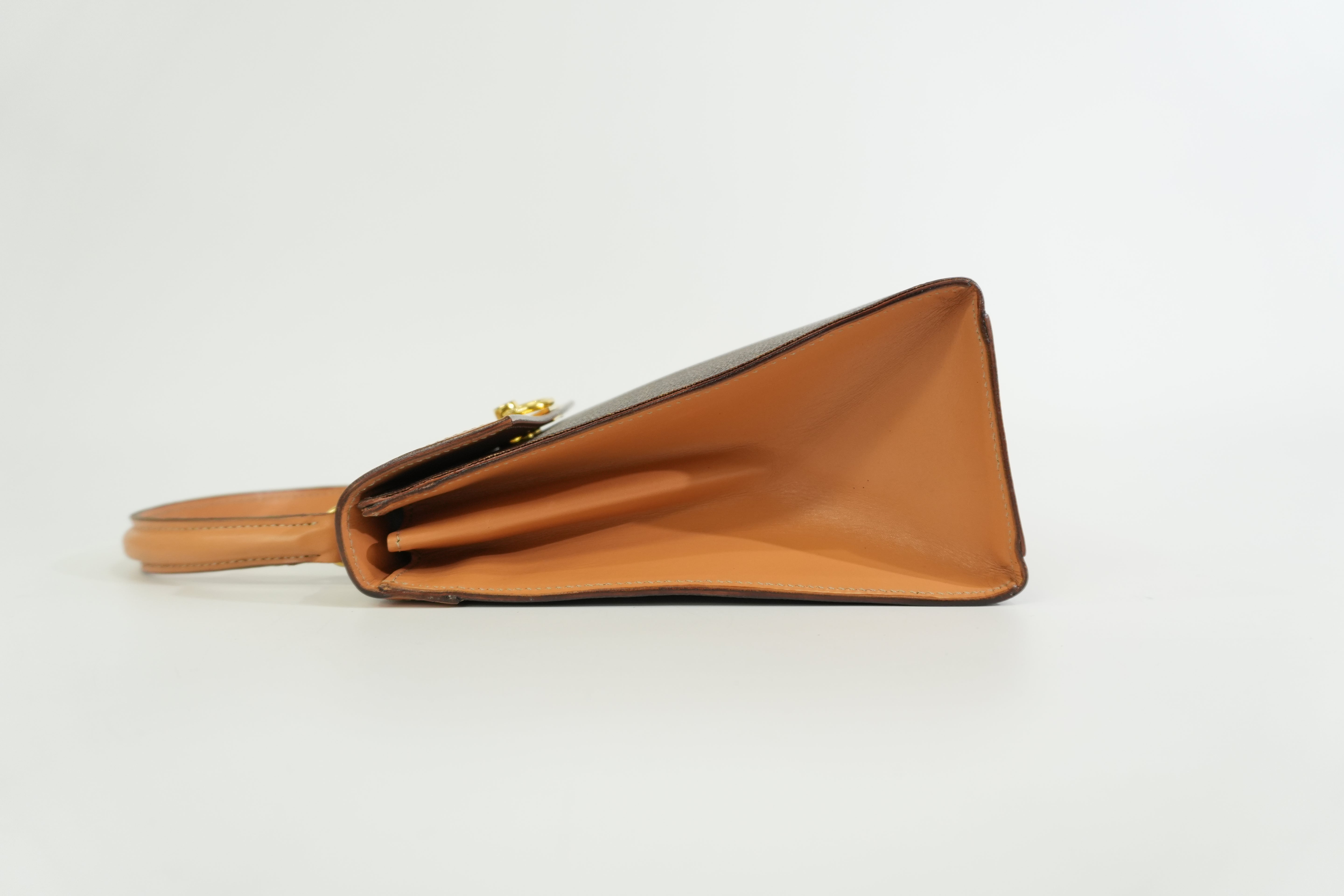 Pre-owned Celine Top Handle Handbag Brown