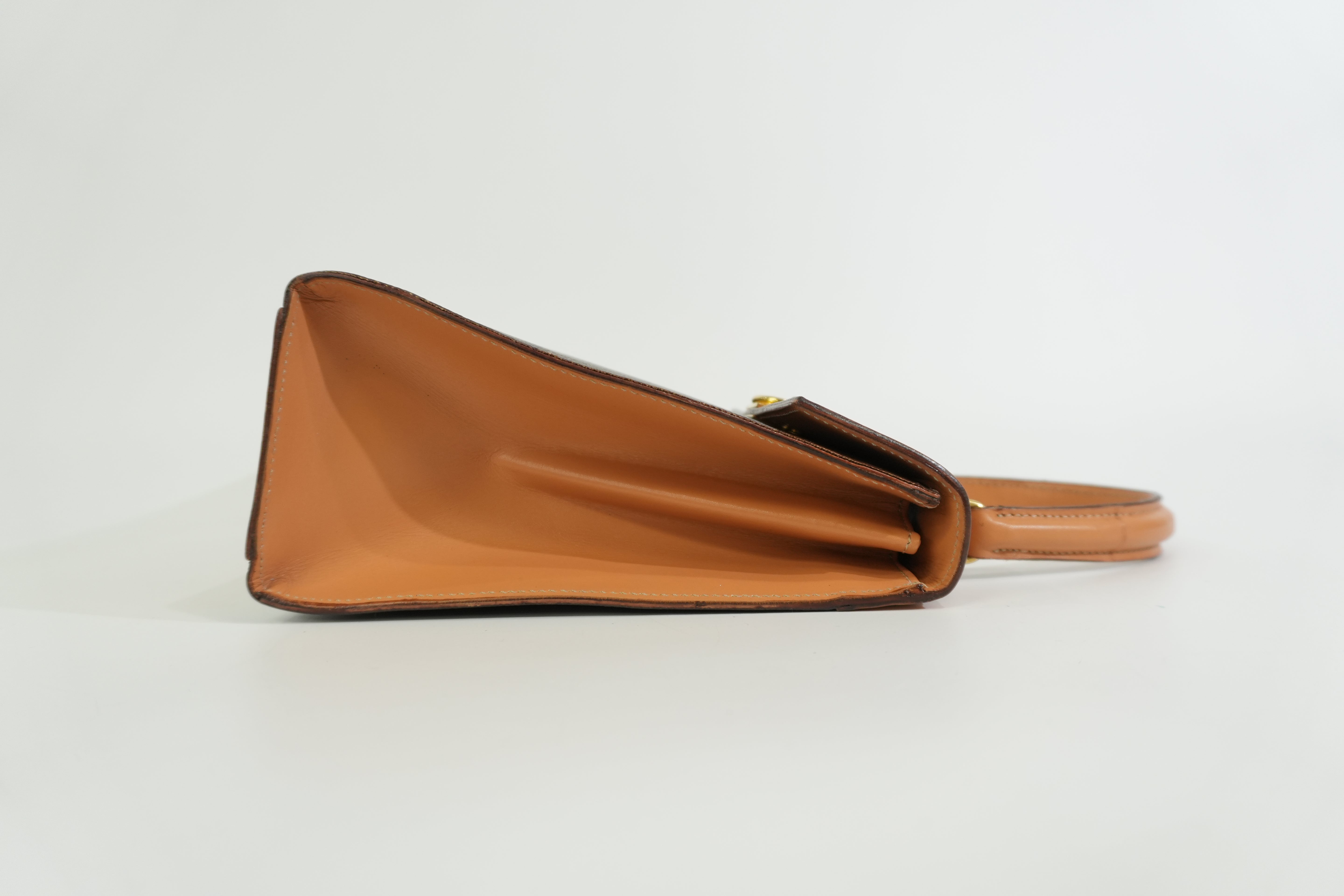 Pre-owned Celine Top Handle Handbag Brown