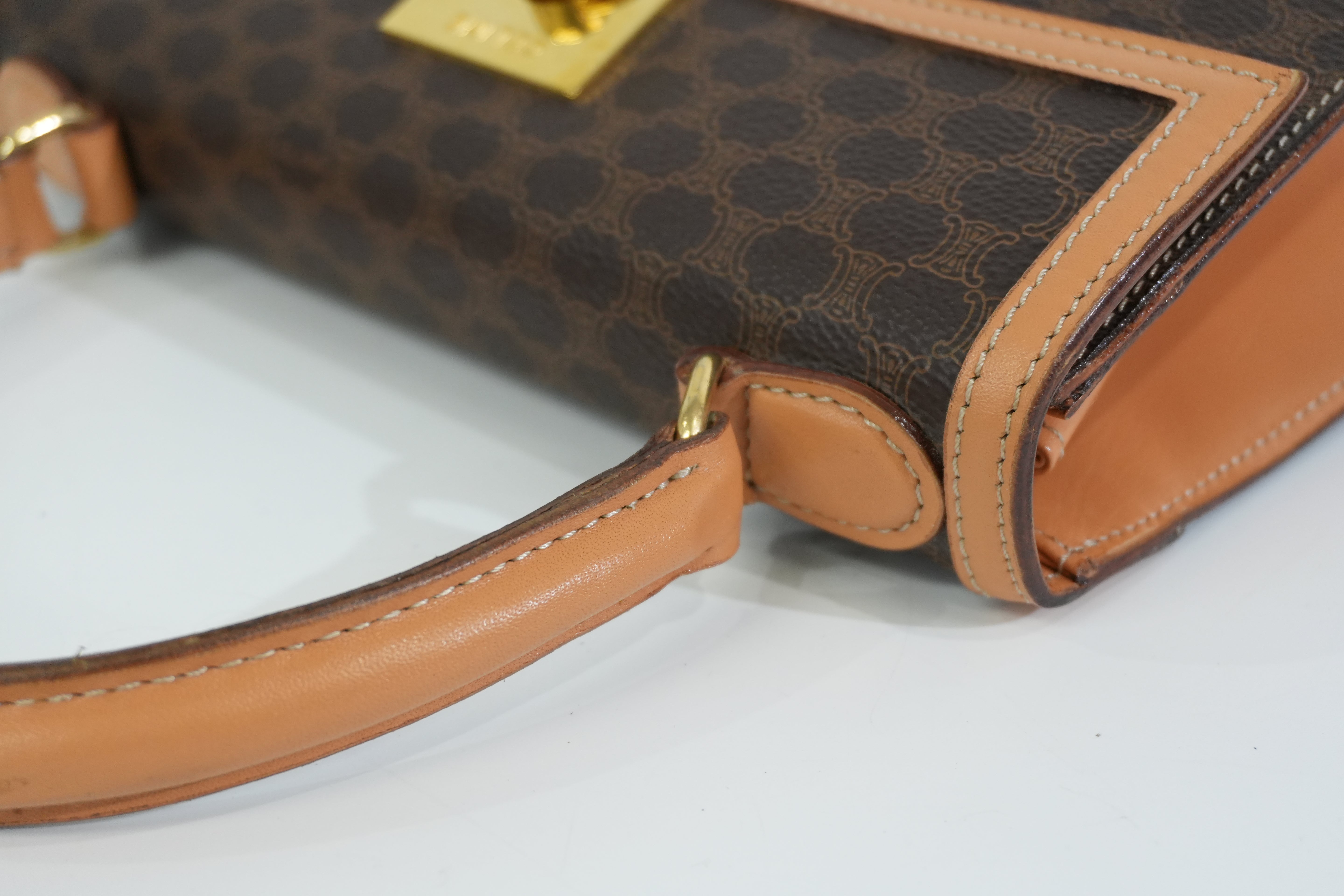 Pre-owned Celine Top Handle Handbag Brown