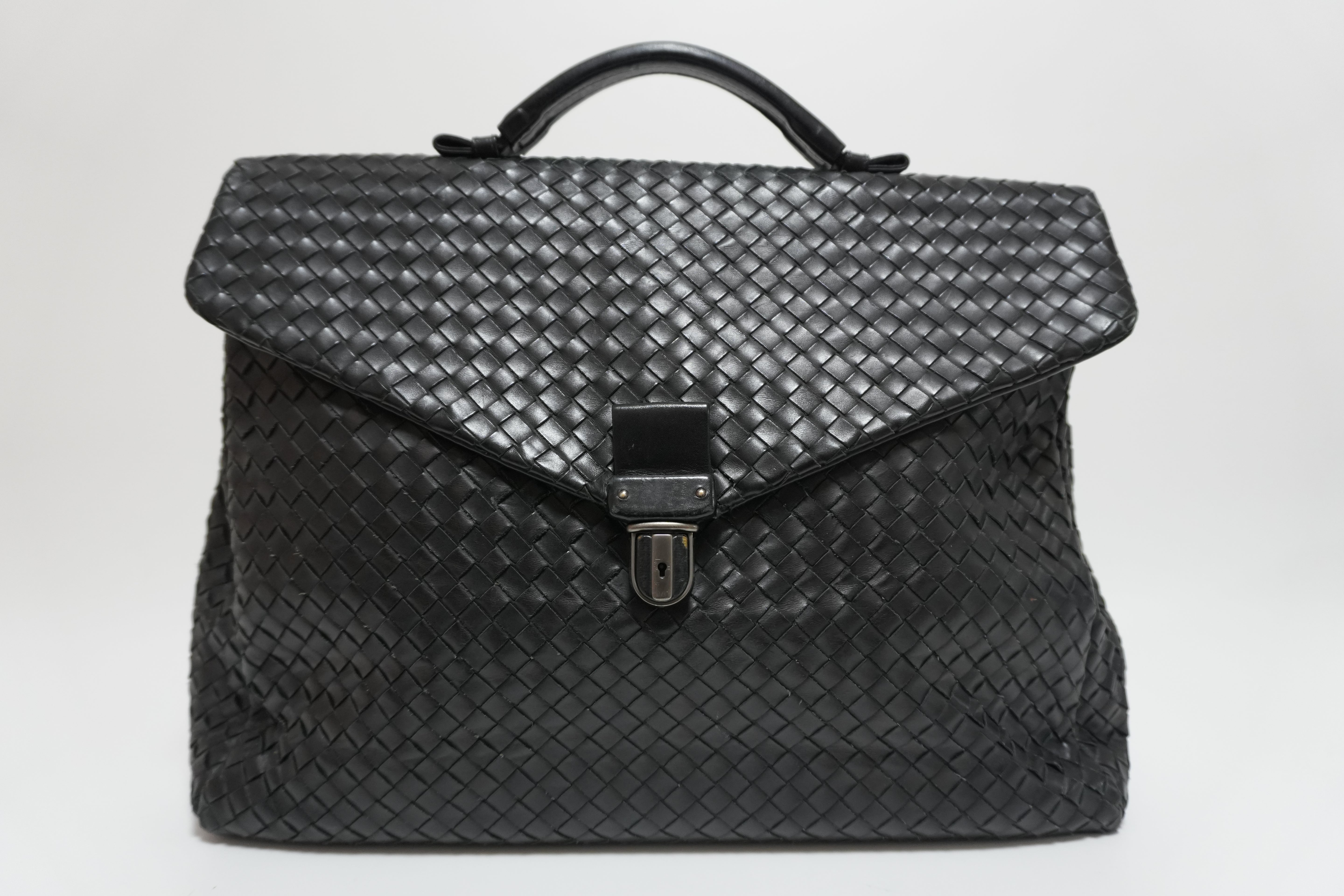 Bottega Veneta Intrecciato Briefcase Leather Used