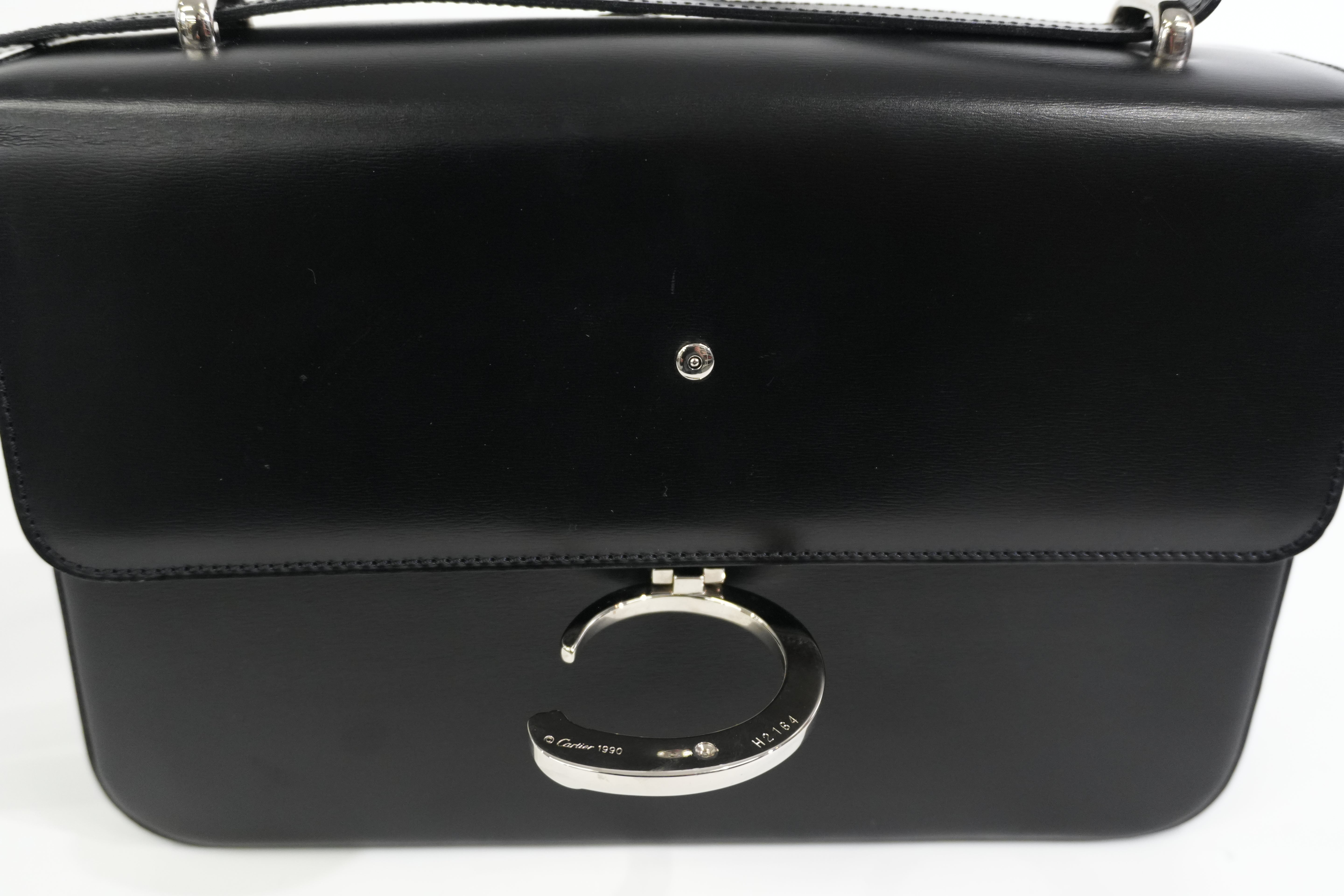Pre-owned Cartier Panthere Shoulder Bag Black