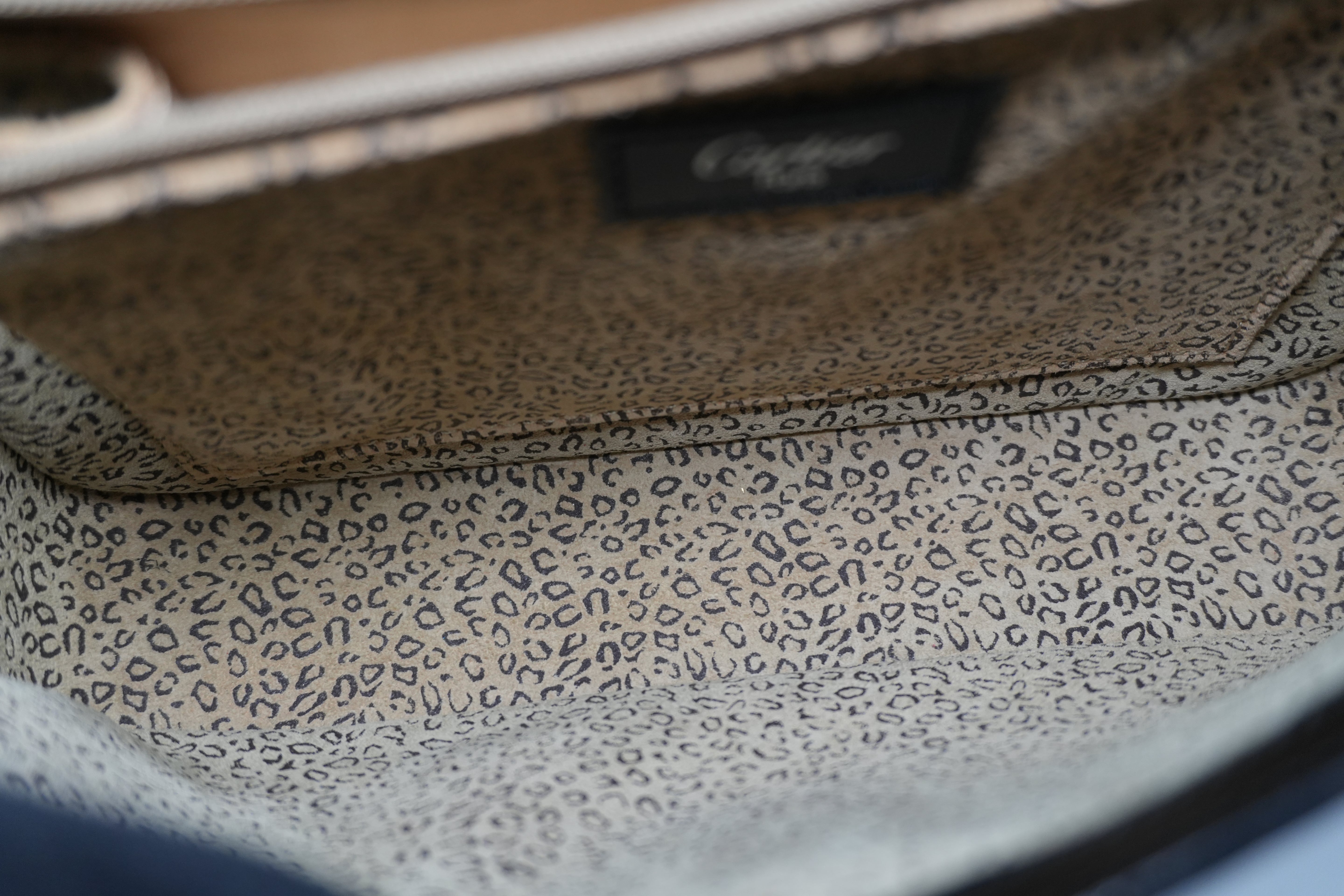 Pre-owned Cartier Panthere Shoulder Bag Black