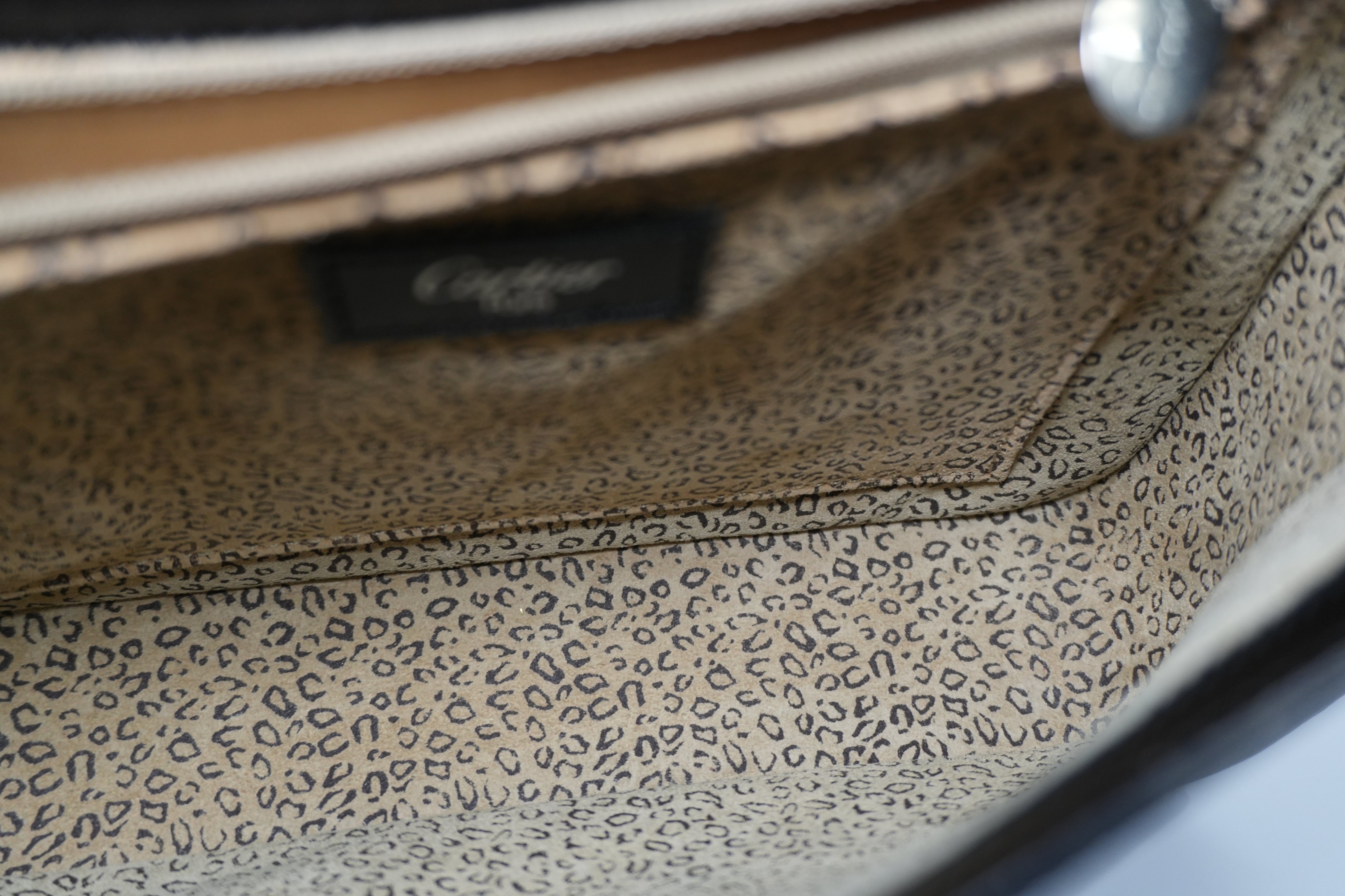 Pre-owned Cartier Panthere Shoulder Bag Black