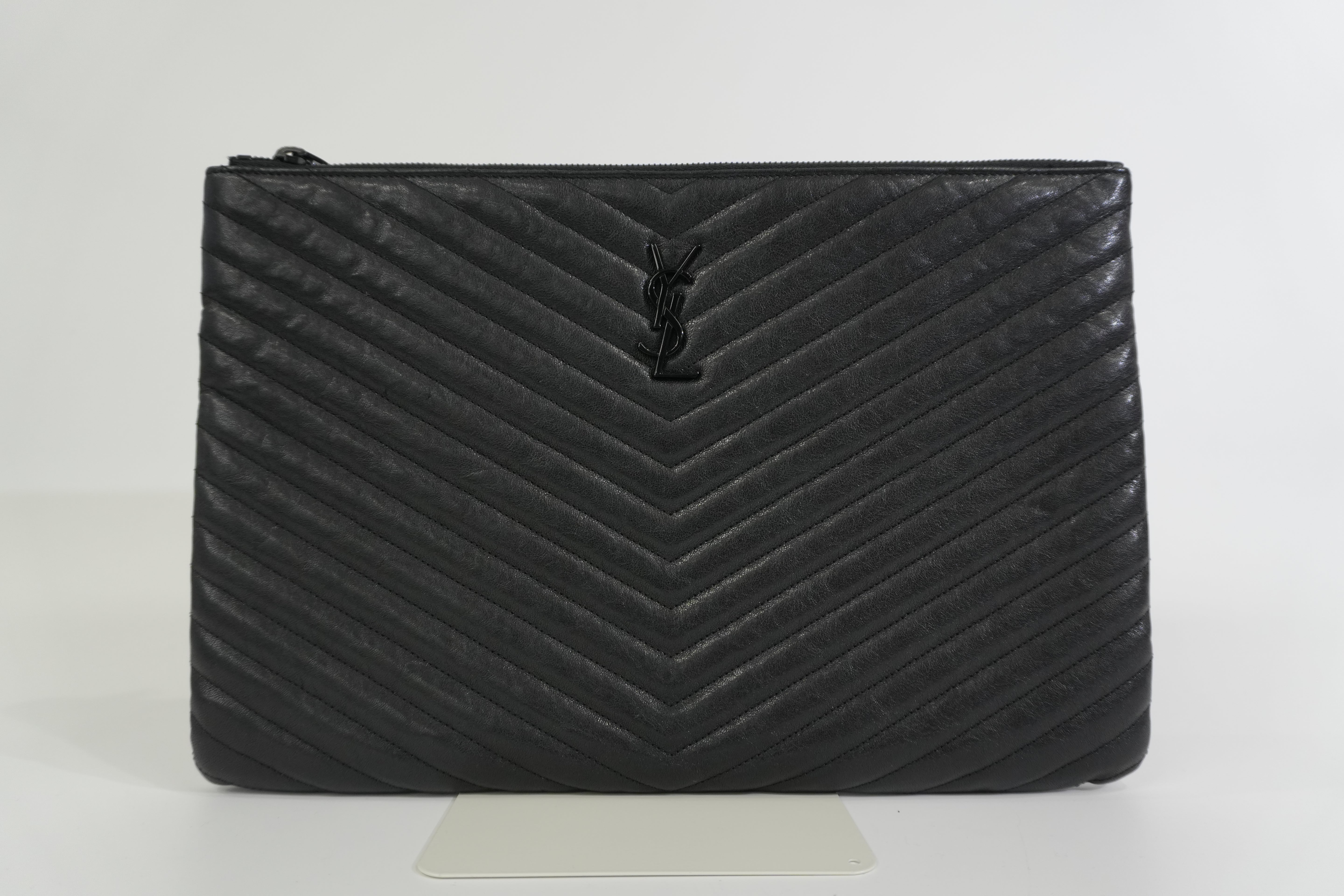 Pre-owned Saint Laurent Clutch Bag Black