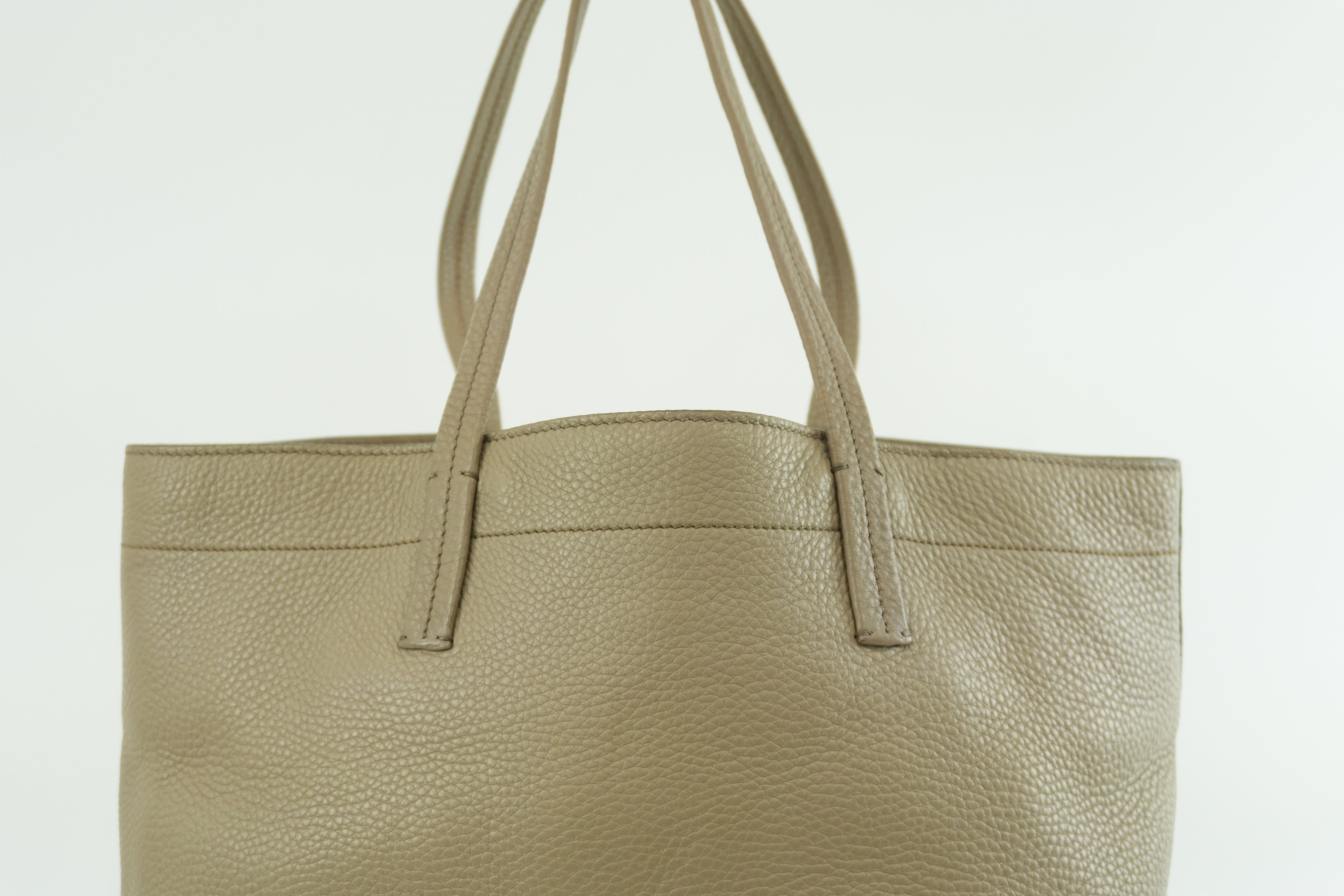 Miumiu Tote Bag Leather Beige Used