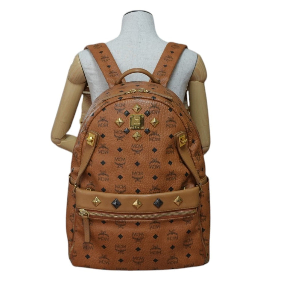 MCM Stark Backpack Camel Canvas Used