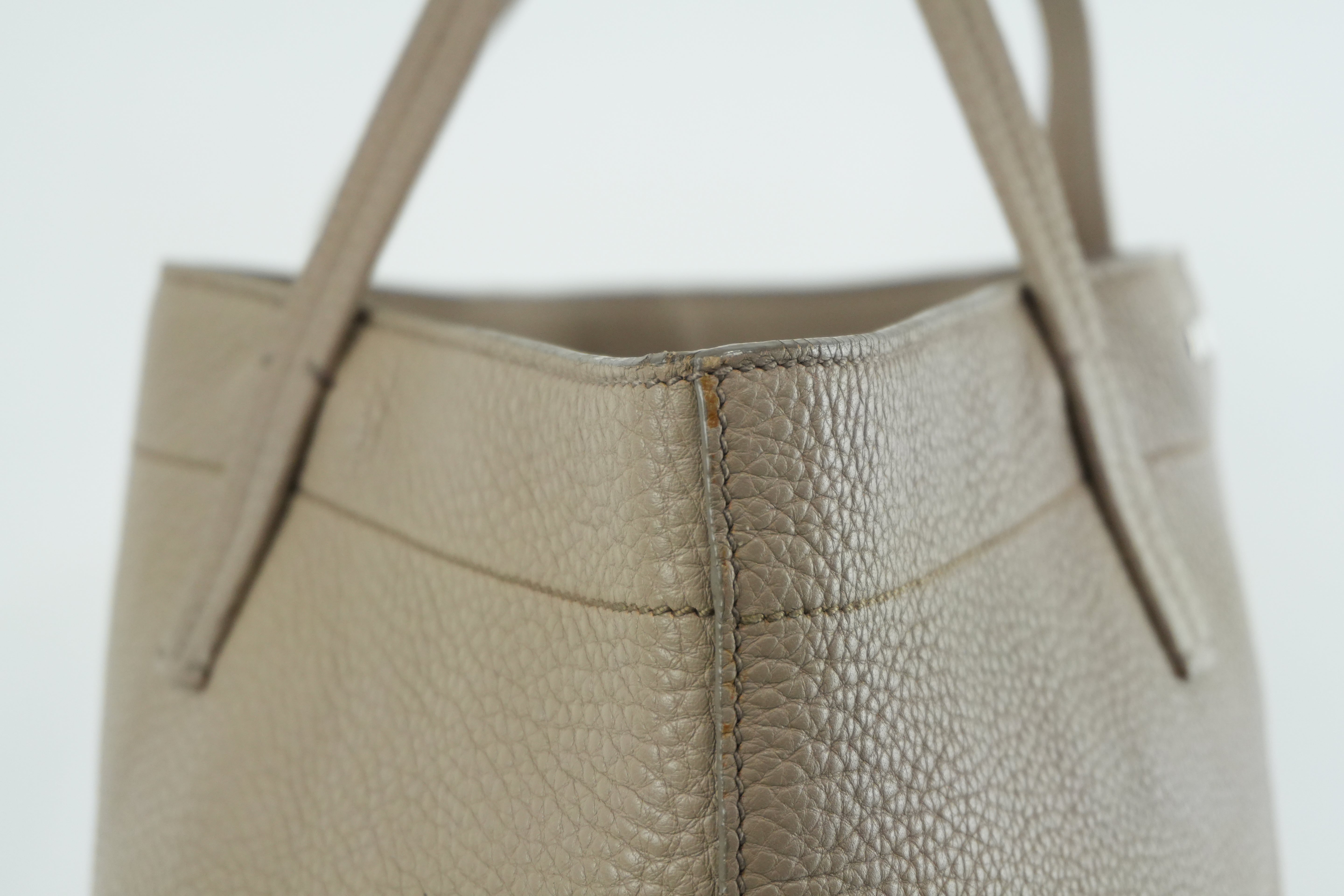 Miumiu Tote Bag Leather Beige Used