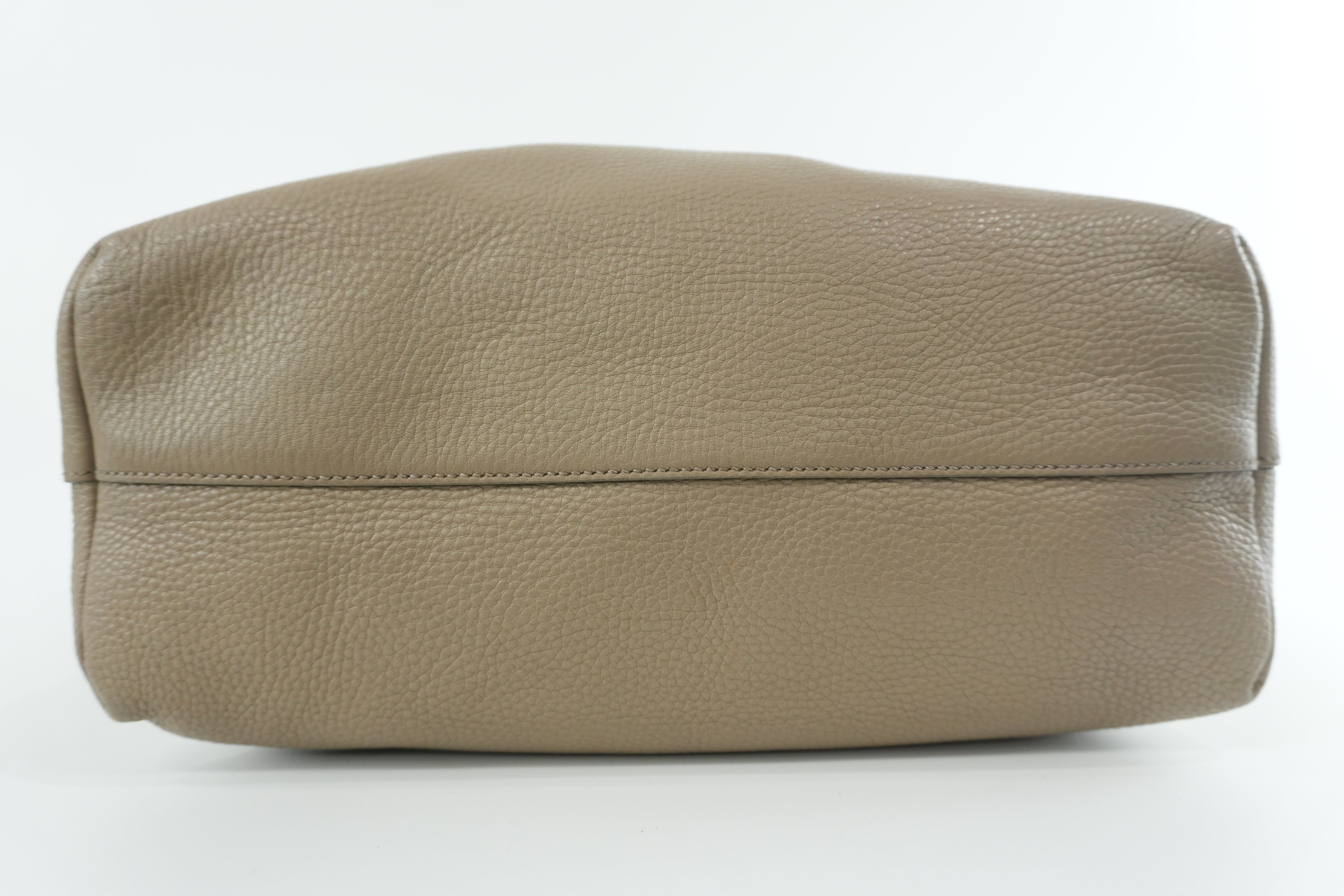 Miumiu Tote Bag Leather Beige Used