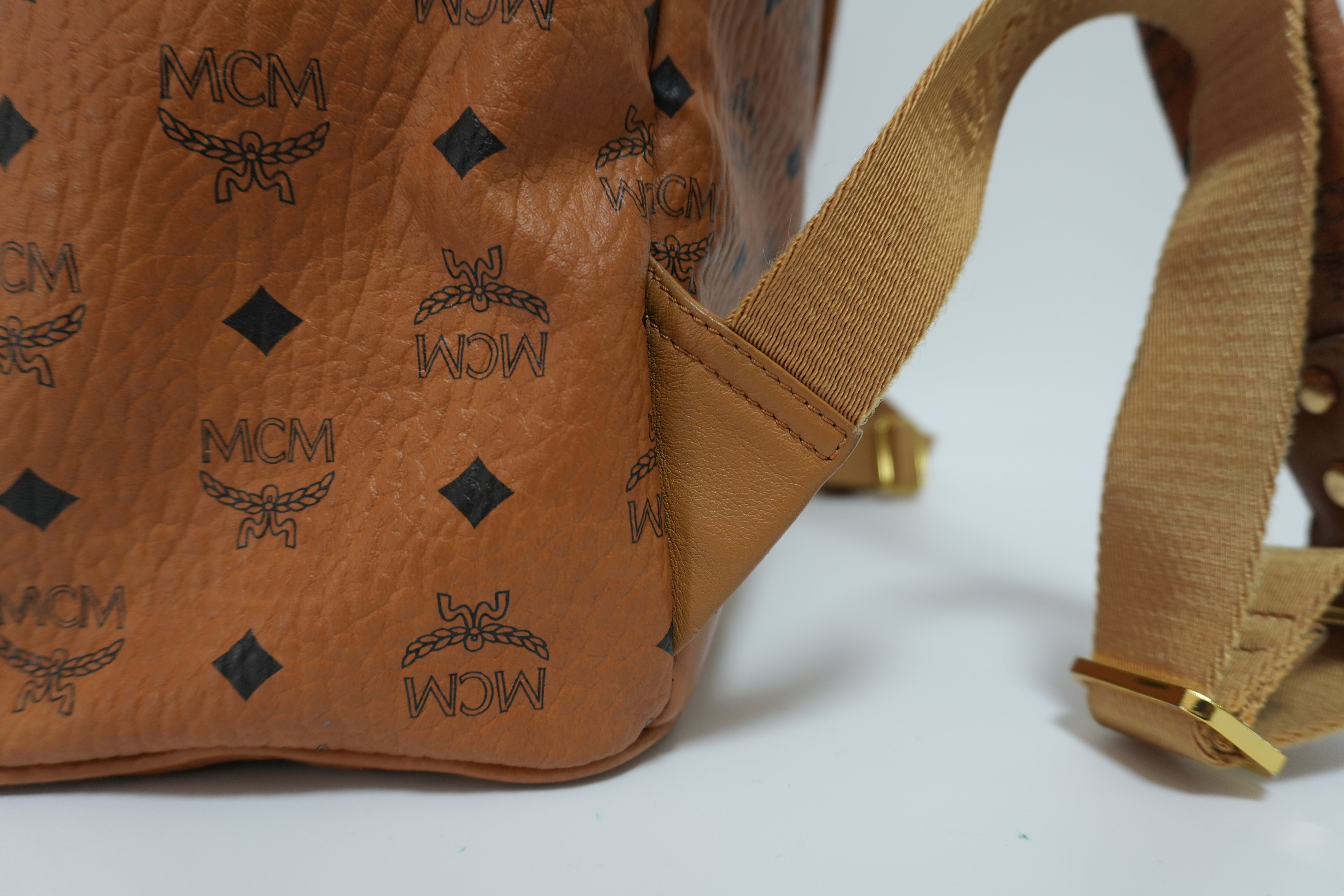 MCM Stark Backpack Camel Canvas Used