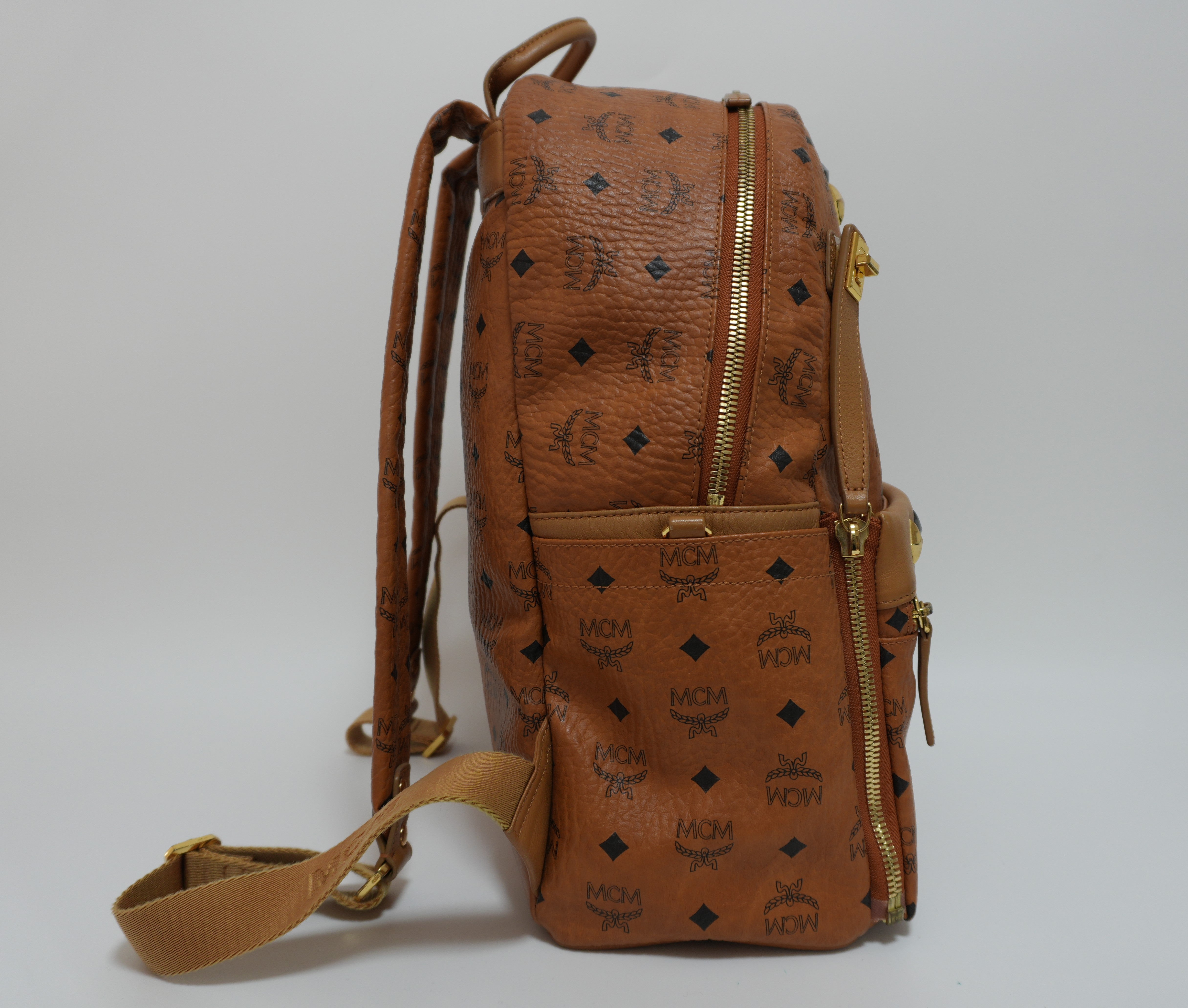 MCM Stark Backpack Camel Canvas Used