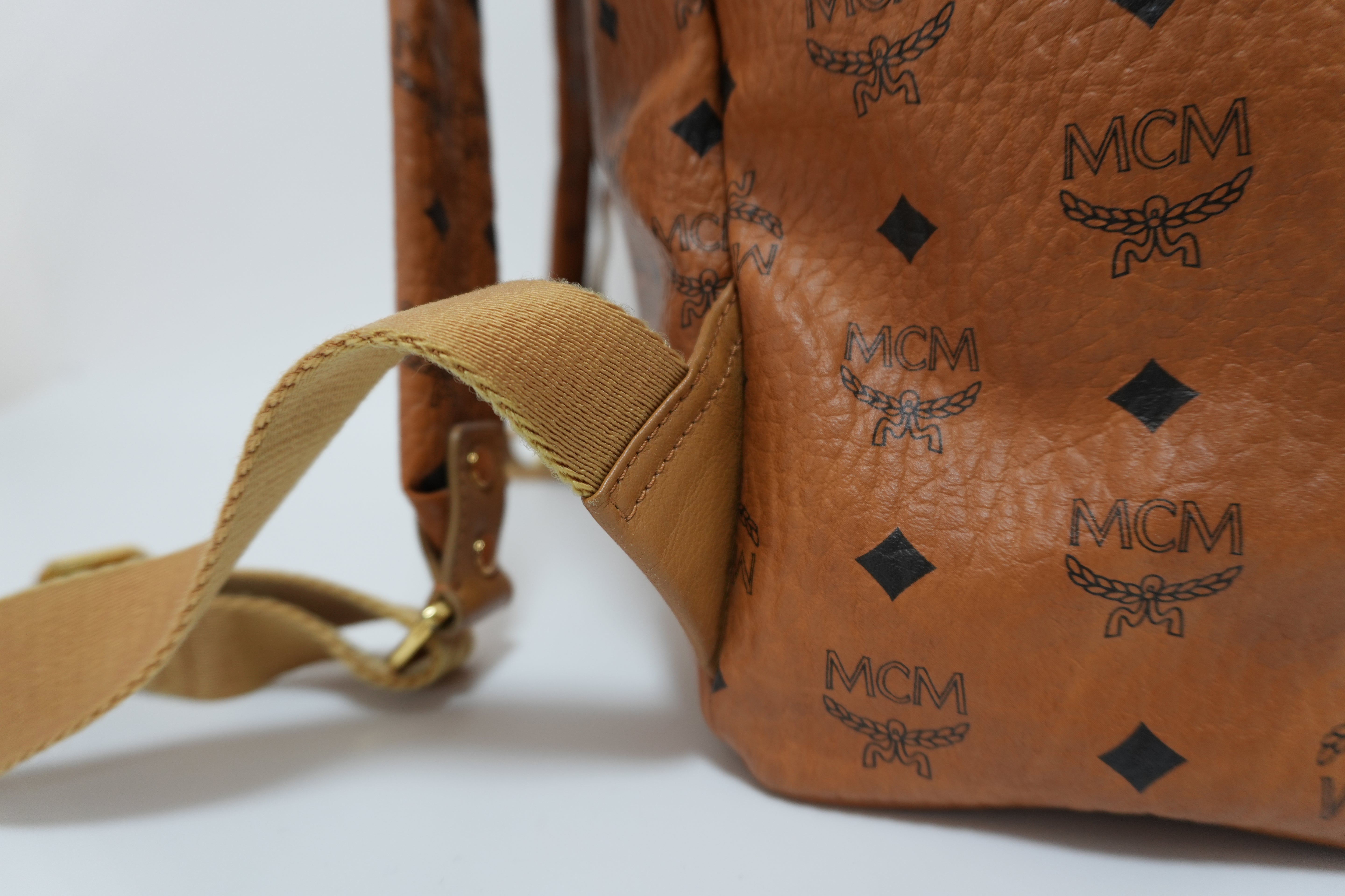 MCM Stark Backpack Camel Canvas Used