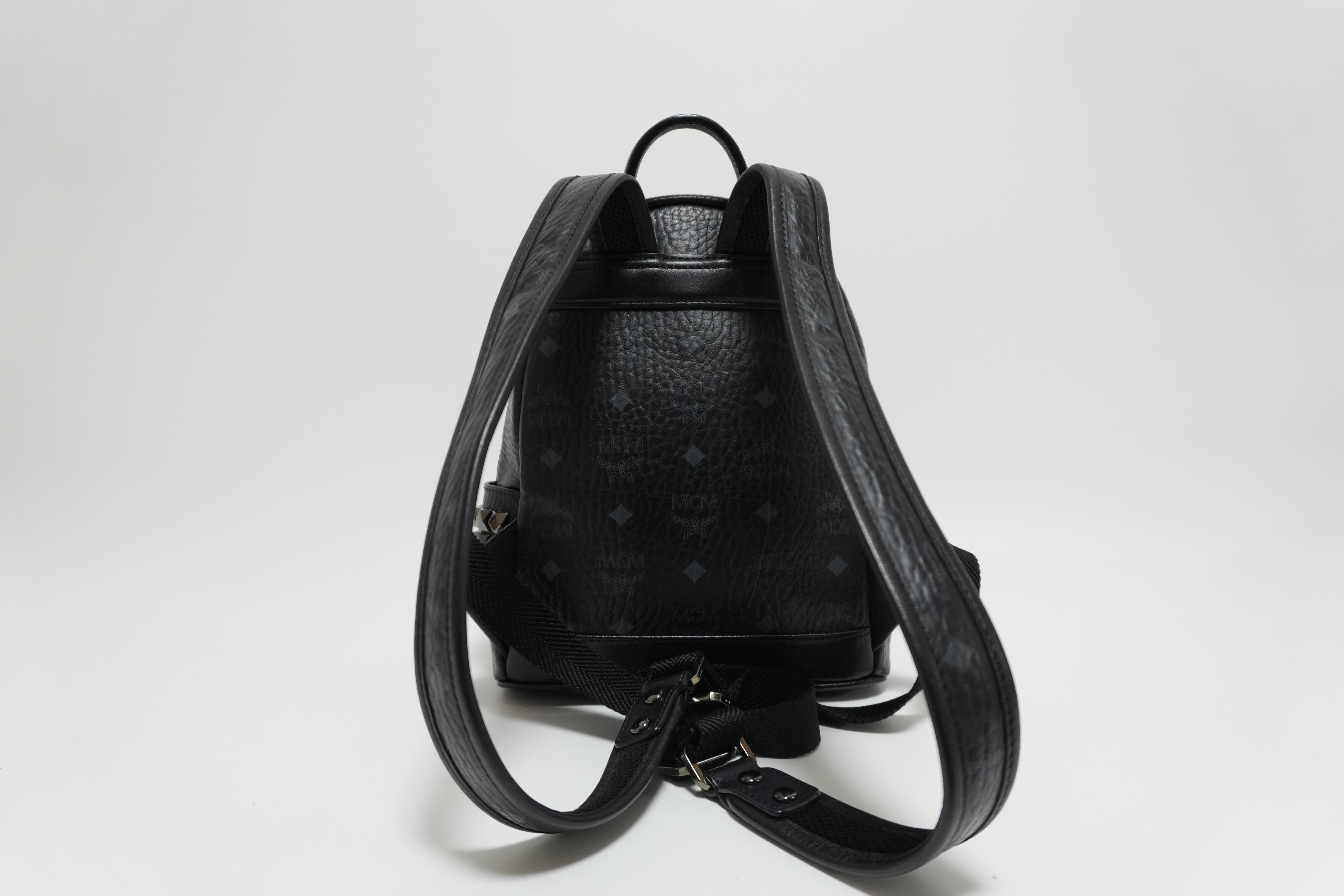 MCM Visetos Backpack Black Used