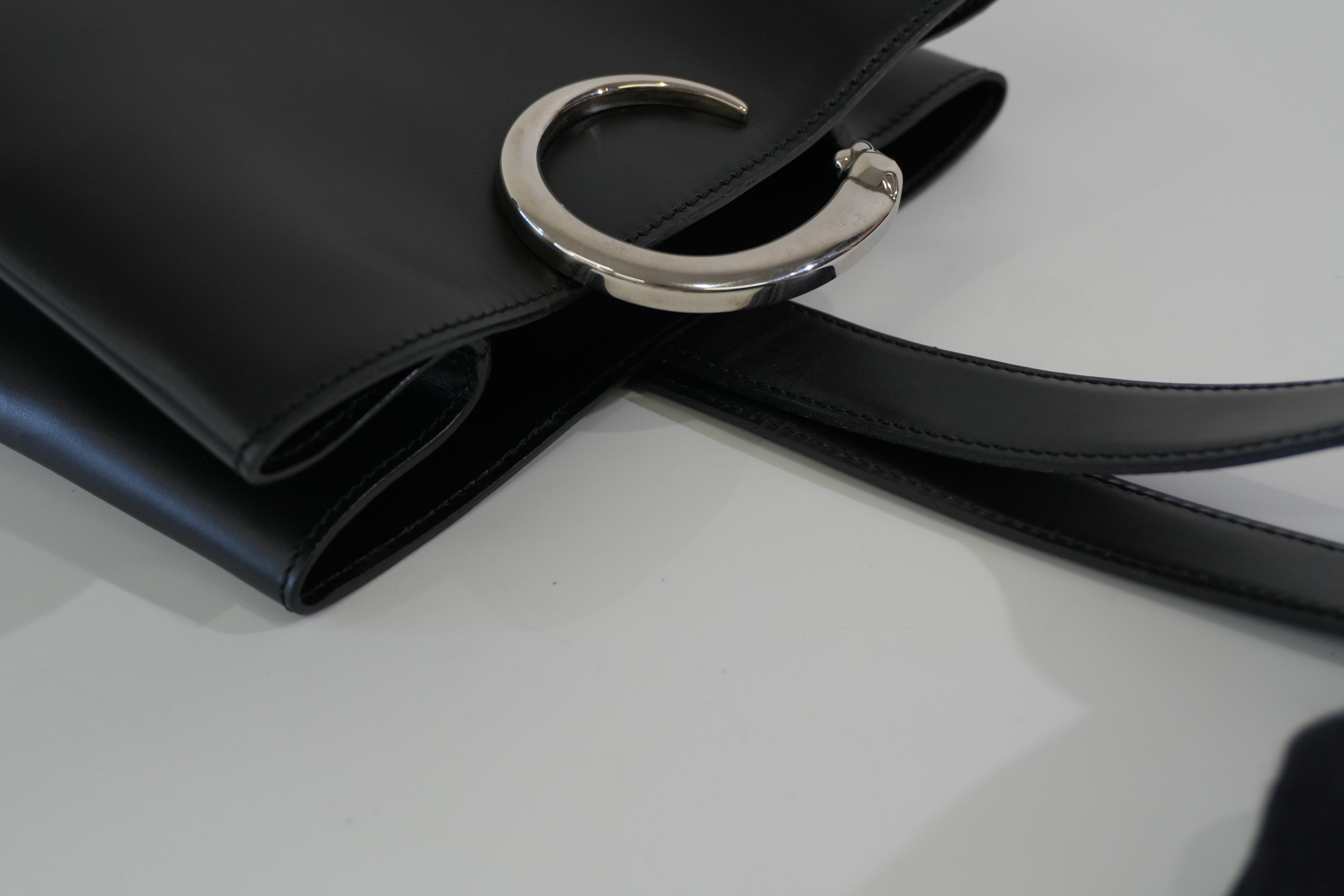 Pre-owned Cartier Panthere Shoulder Bag Black