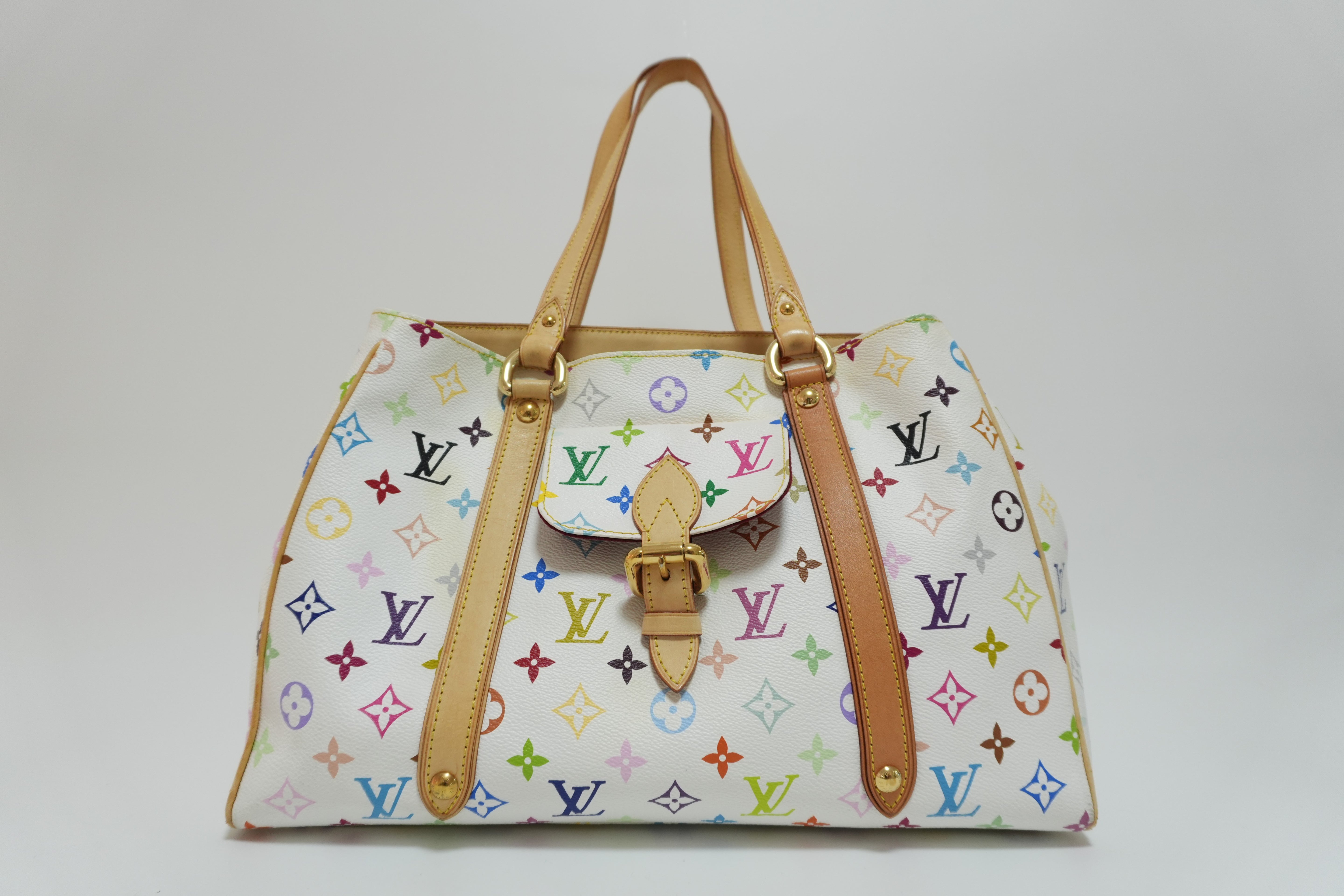 Louis Vuitton Multicolor Aurelia PM Tote Bag White Used