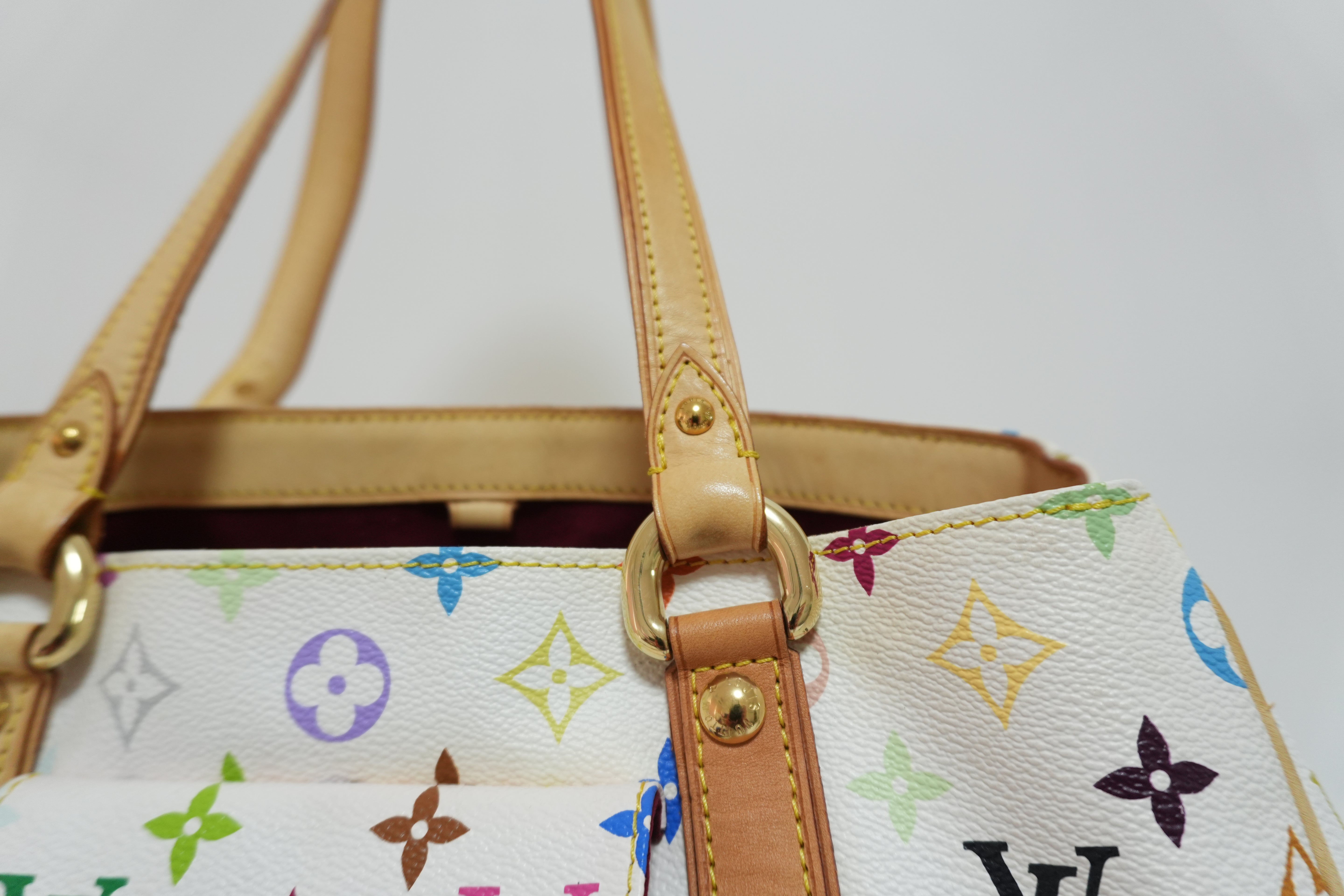 Louis Vuitton Multicolor Aurelia PM Tote Bag White Used