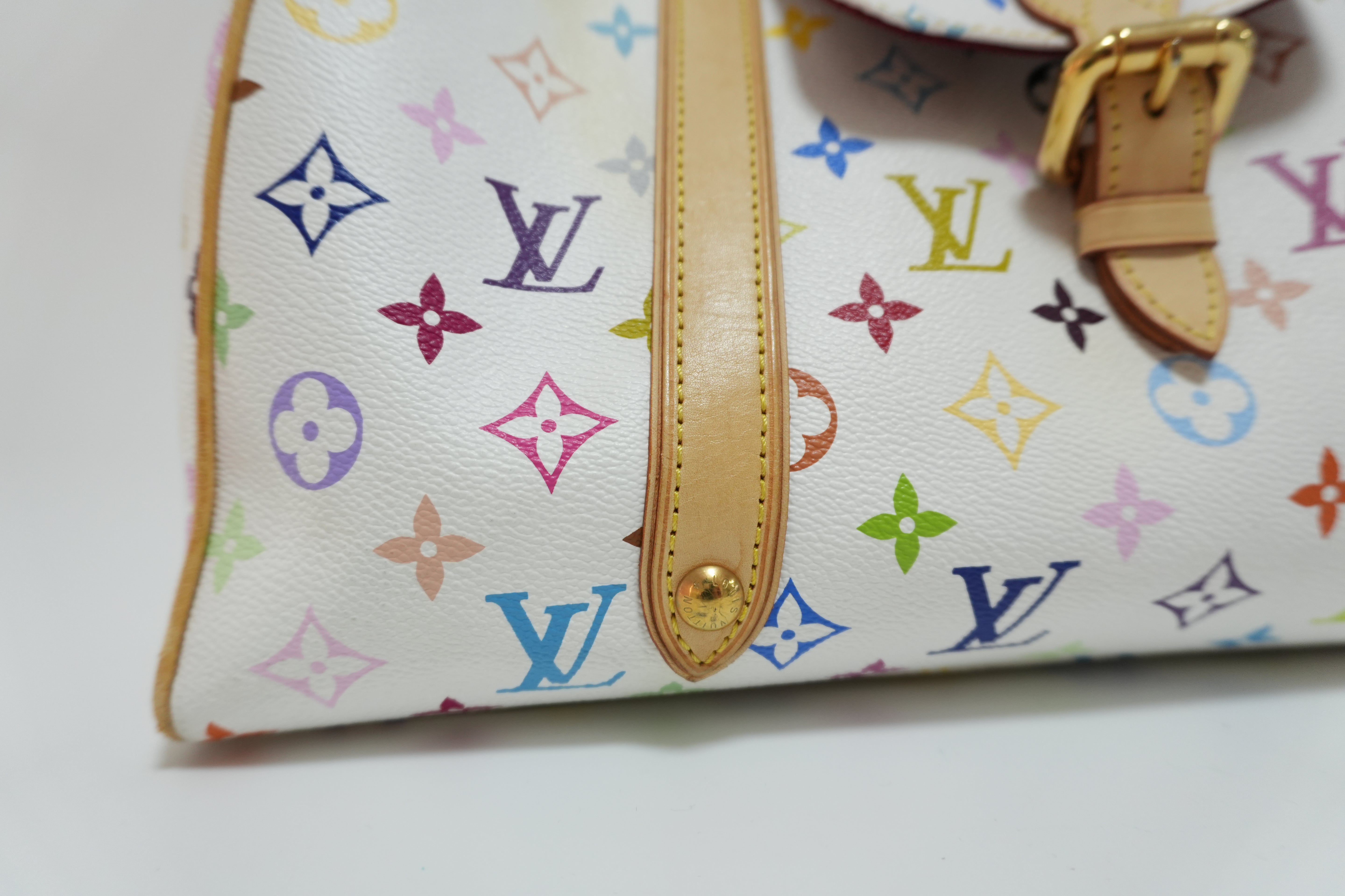 Louis Vuitton Multicolor Aurelia PM Tote Bag White Used