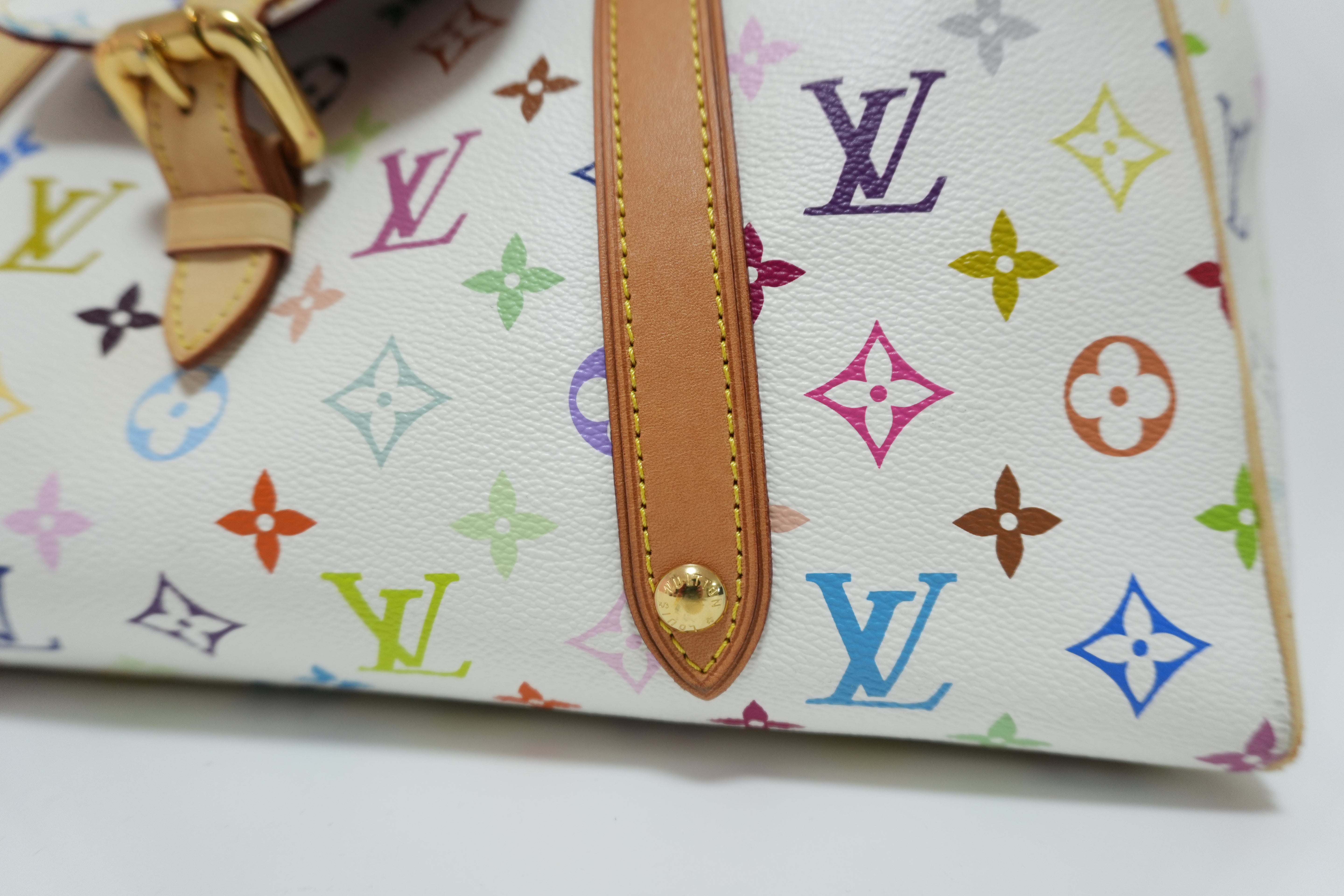 Louis Vuitton Multicolor Aurelia PM Tote Bag White Used