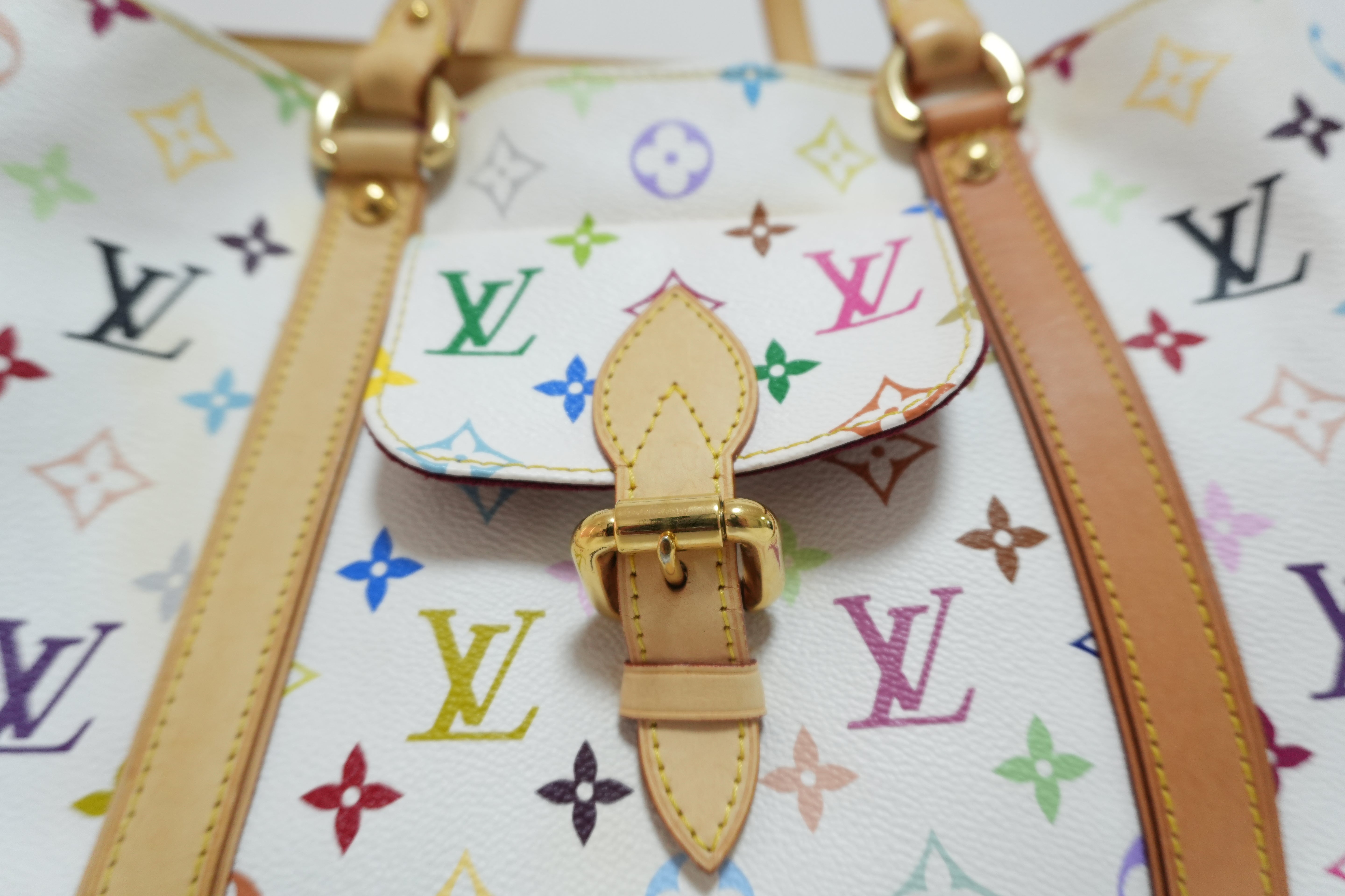 Louis Vuitton Multicolor Aurelia PM Tote Bag White Used