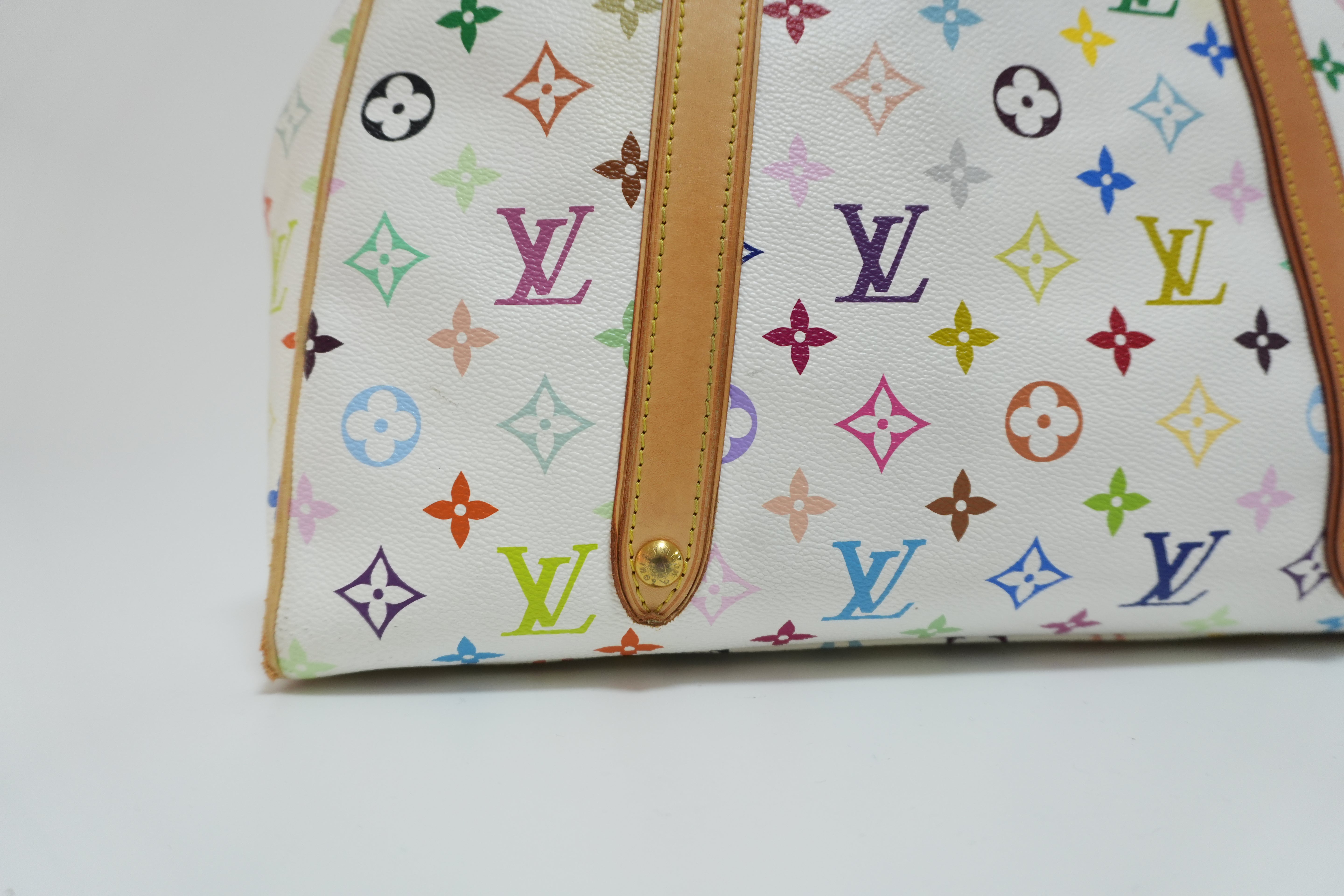 Louis Vuitton Multicolor Aurelia PM Tote Bag White Used