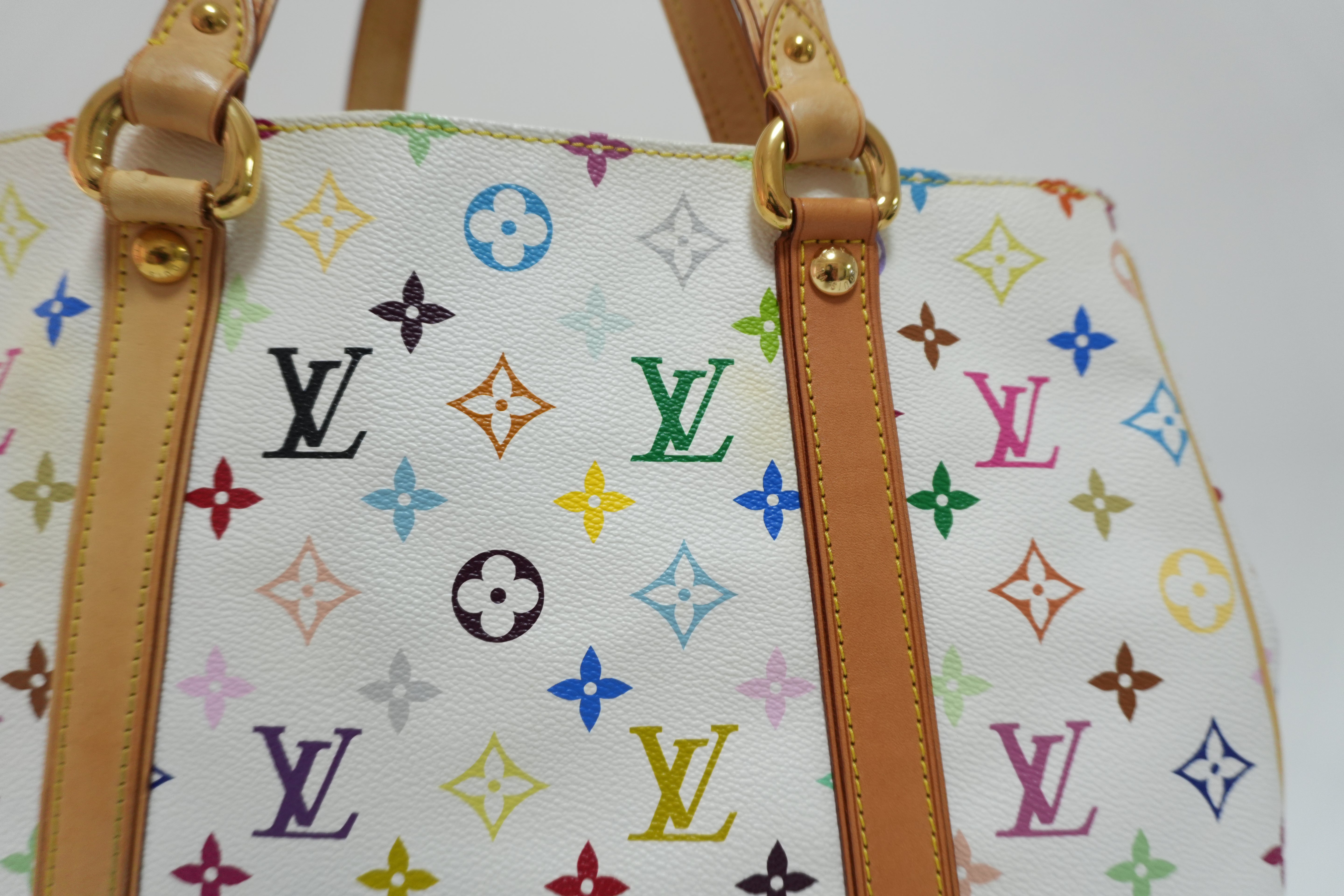 Louis Vuitton Multicolor Aurelia PM Tote Bag White Used