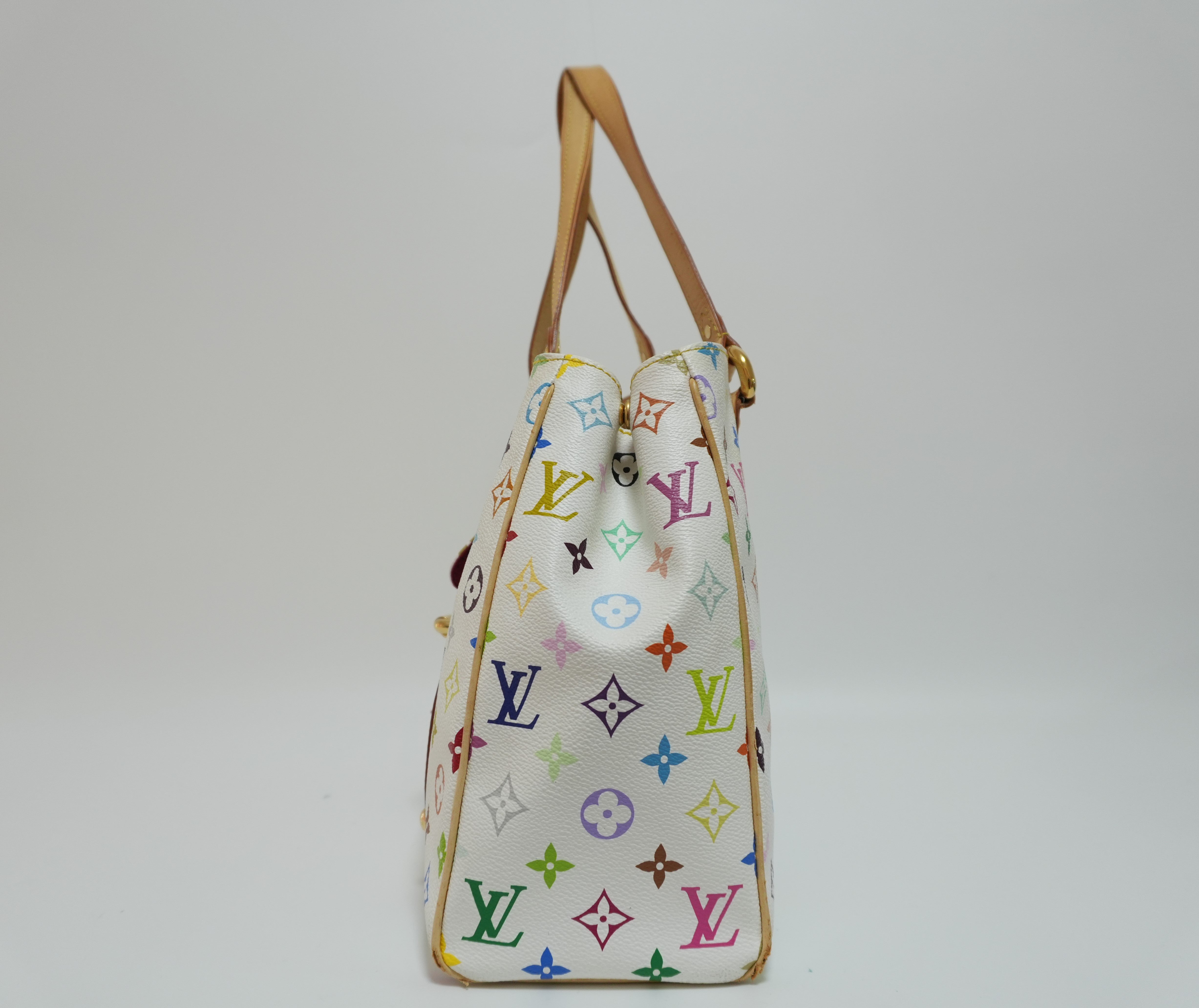 Louis Vuitton Multicolor Aurelia PM Tote Bag White Used