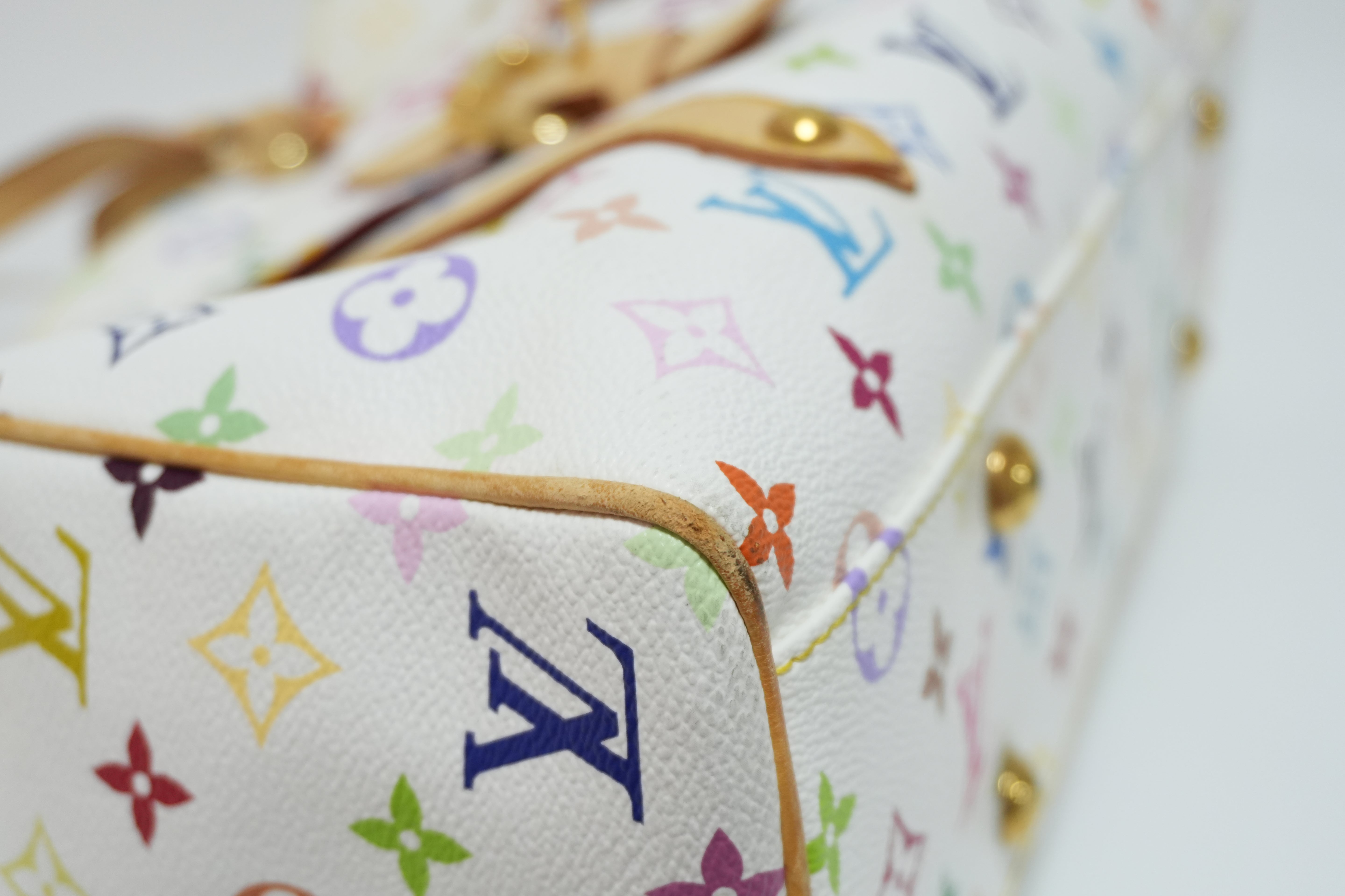 Louis Vuitton Multicolor Aurelia PM Tote Bag White Used