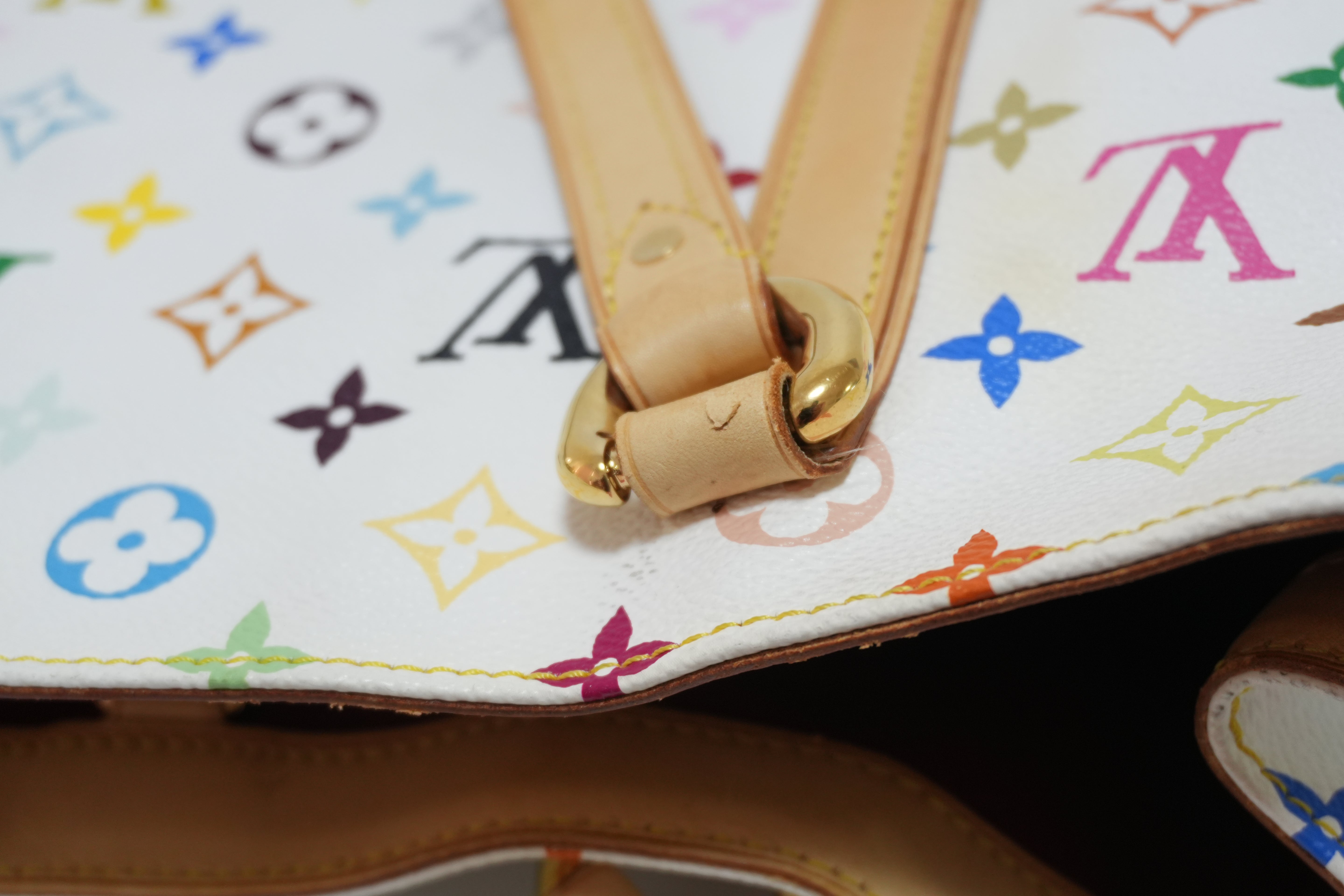 Louis Vuitton Multicolor Aurelia PM Tote Bag White Used