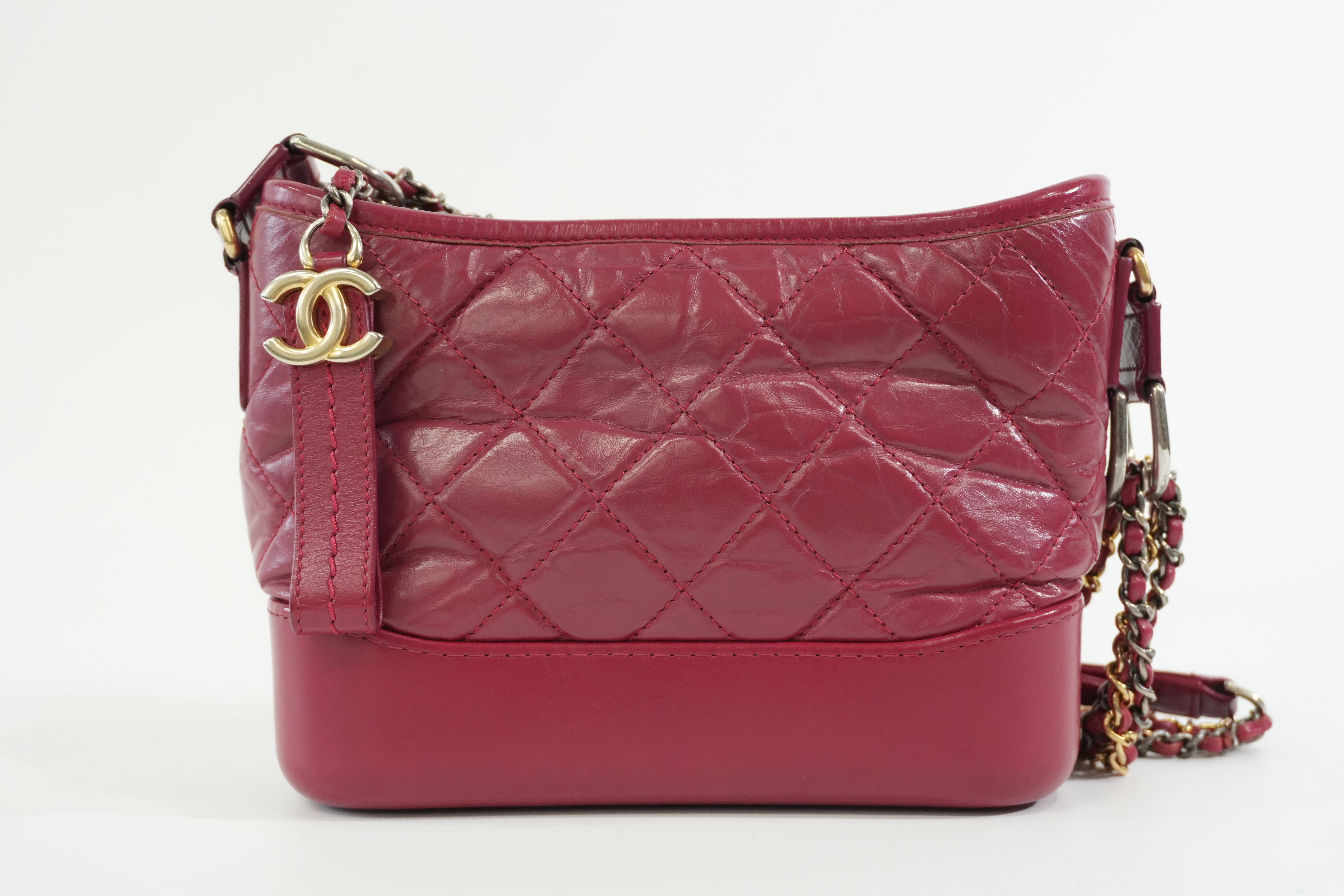 Pre-owned Chanel Gabrielle Hobo Chain Shoulder Bag Pink