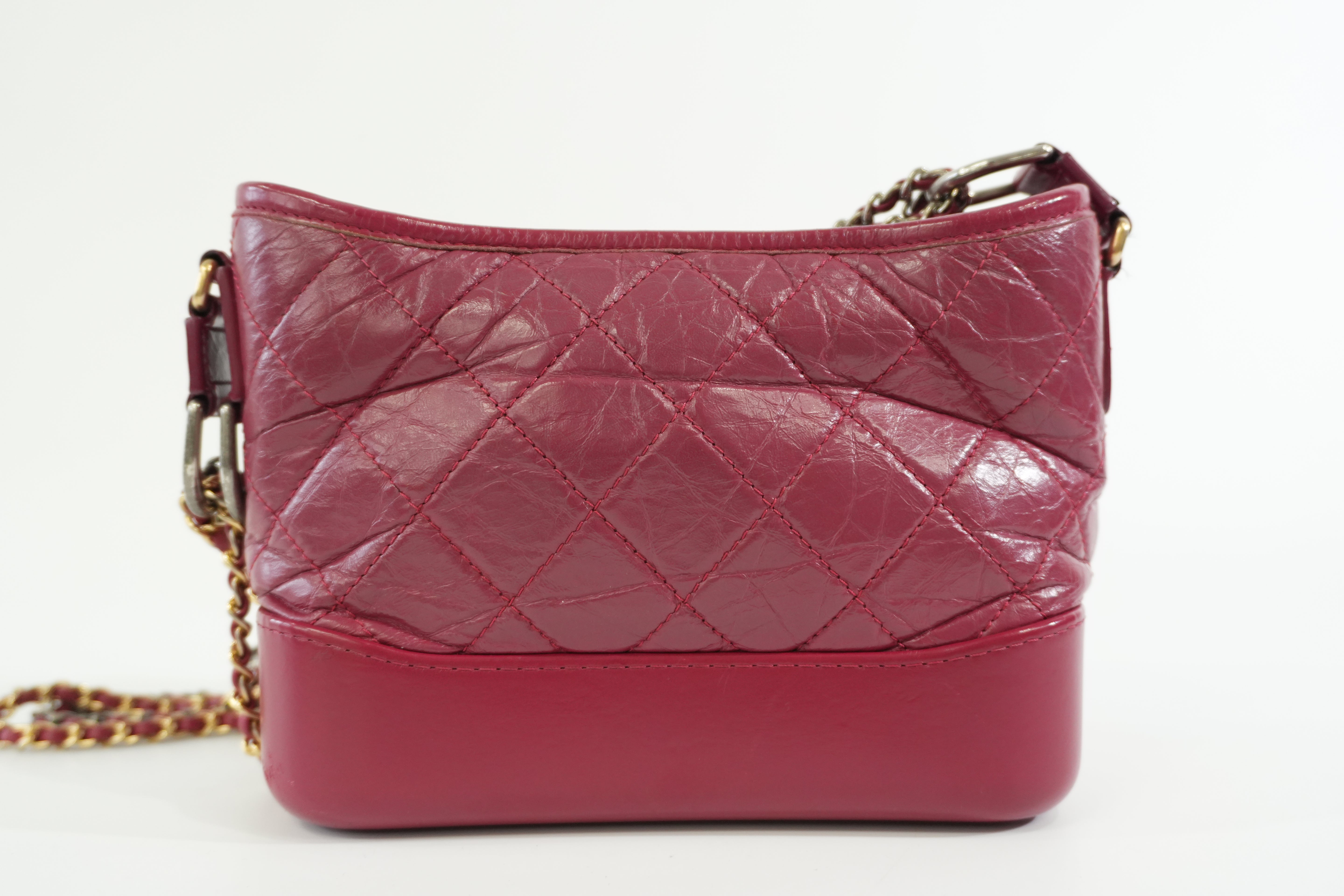 Pre-owned Chanel Gabrielle Hobo Chain Shoulder Bag Pink