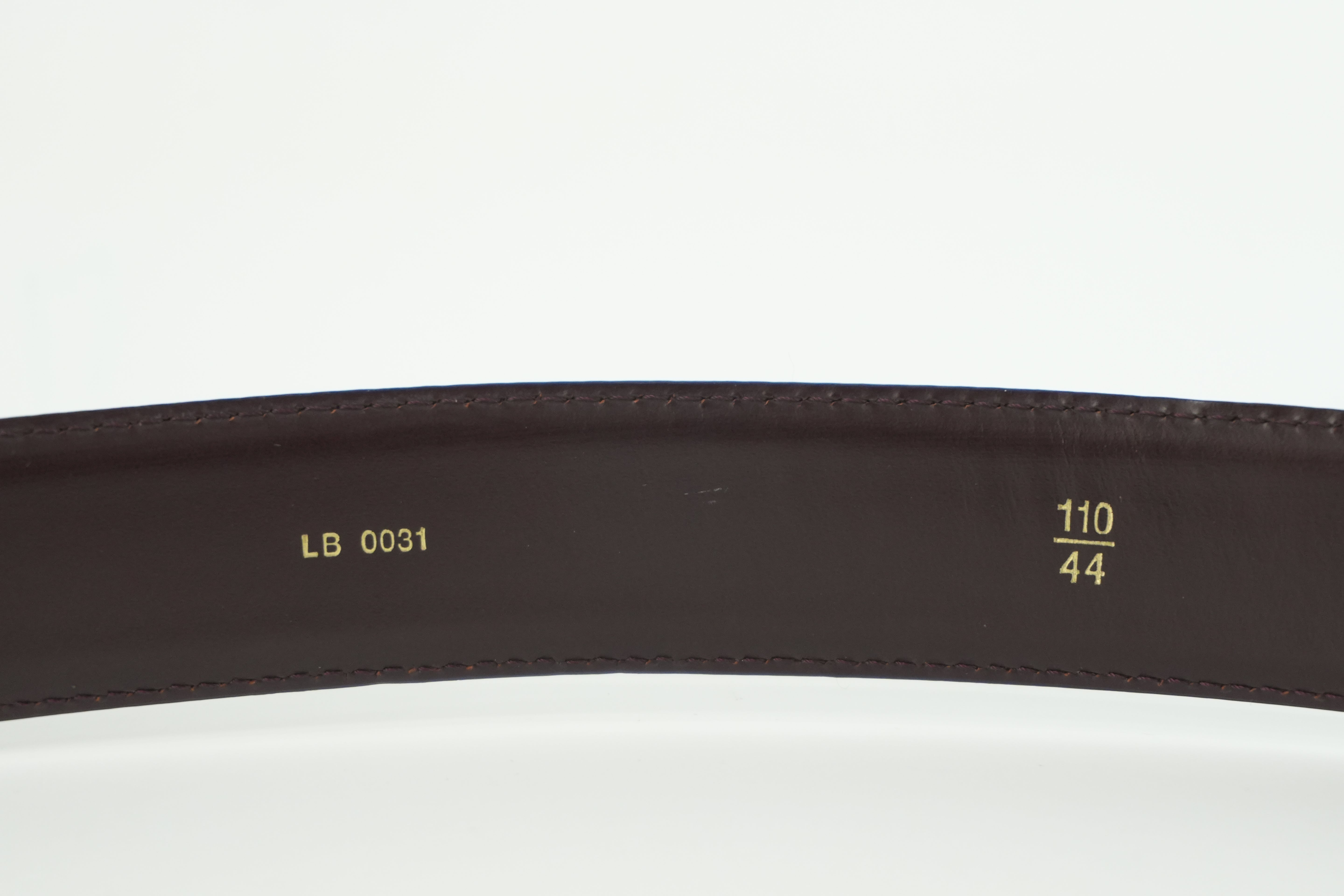 Louis Vuitton Leather Belt Size 110 Used