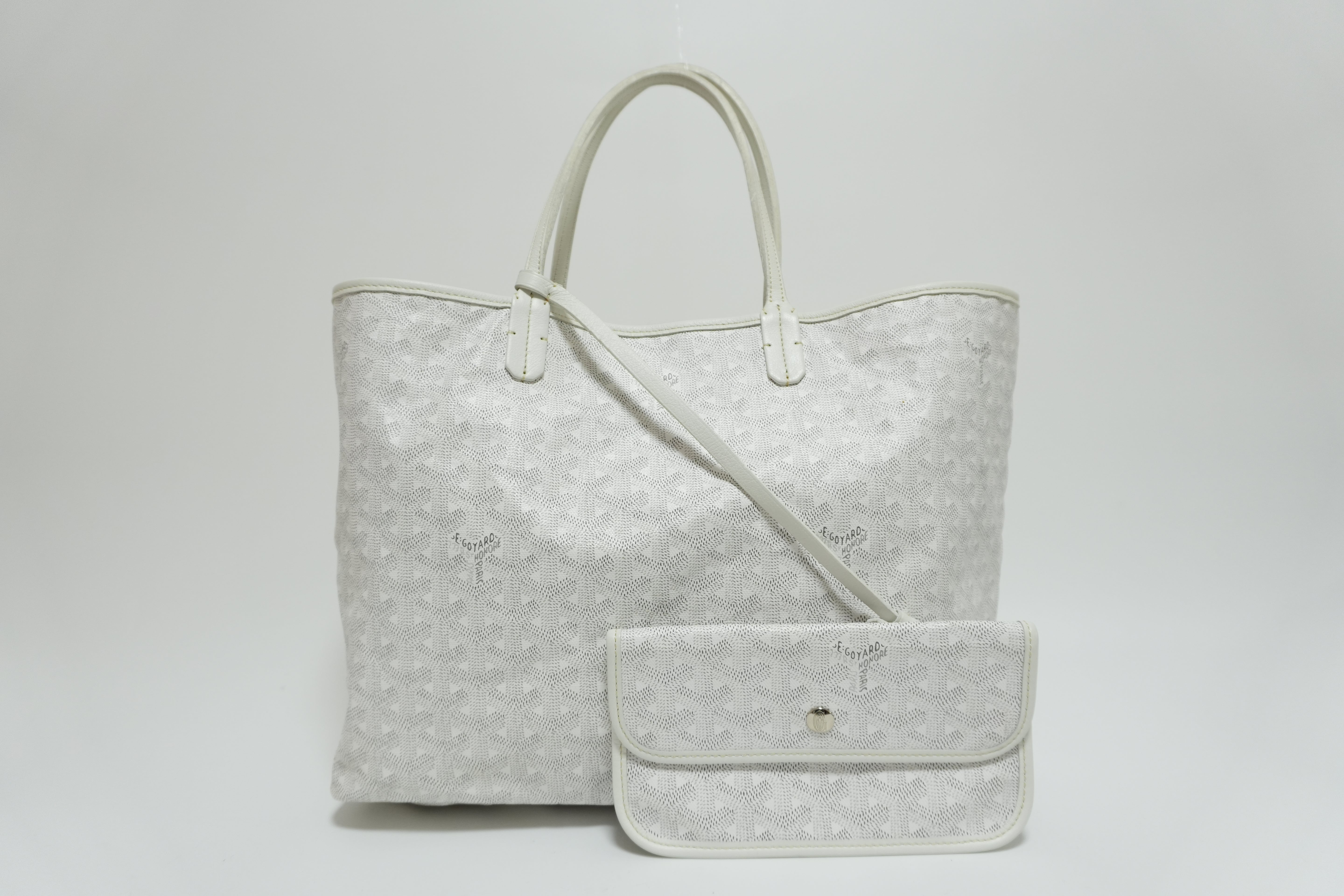 Goyard Saint Louis PM PVC Canvas White Used