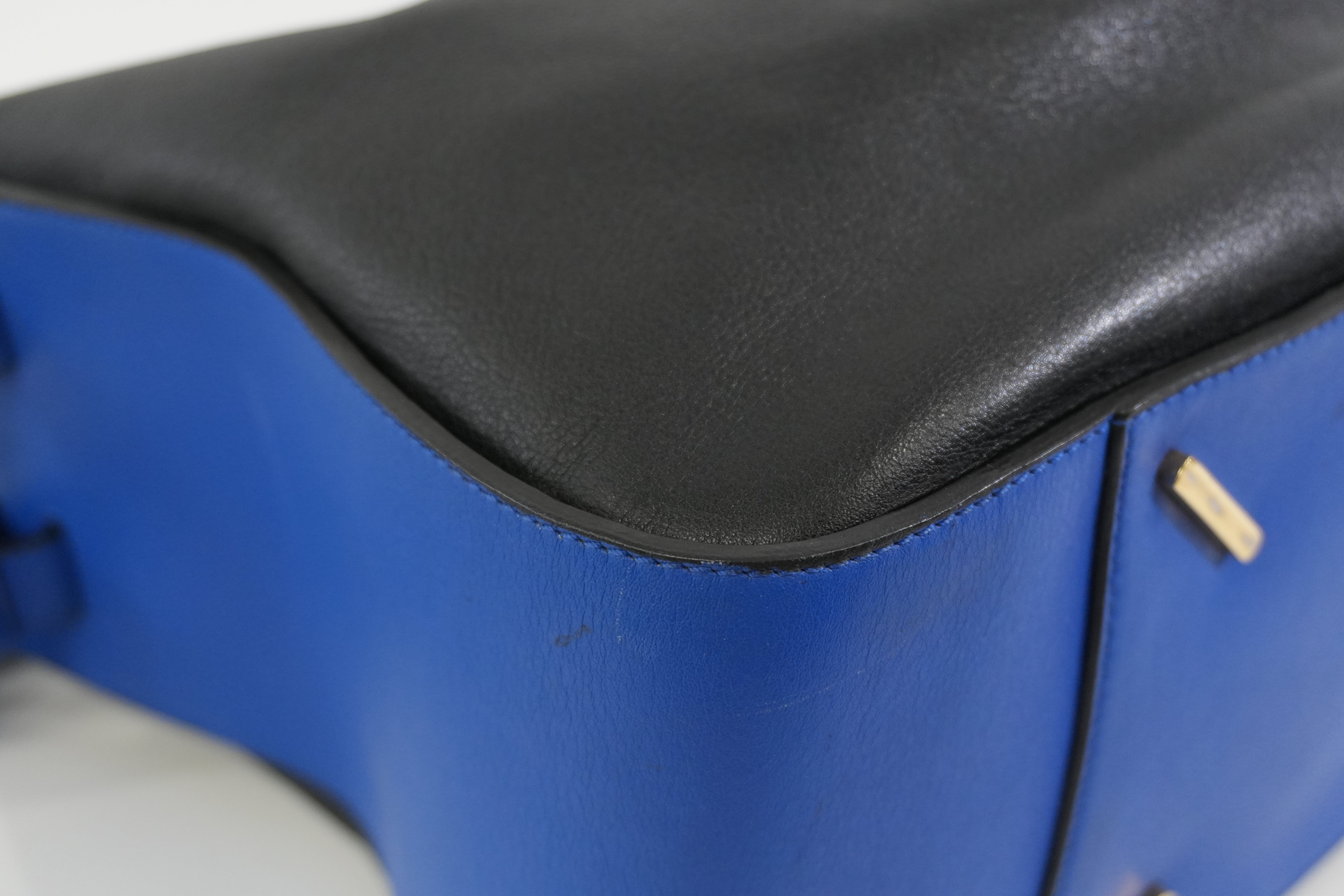 Pre-owned Loewe Hammock Shoulder Bag Blue and Black