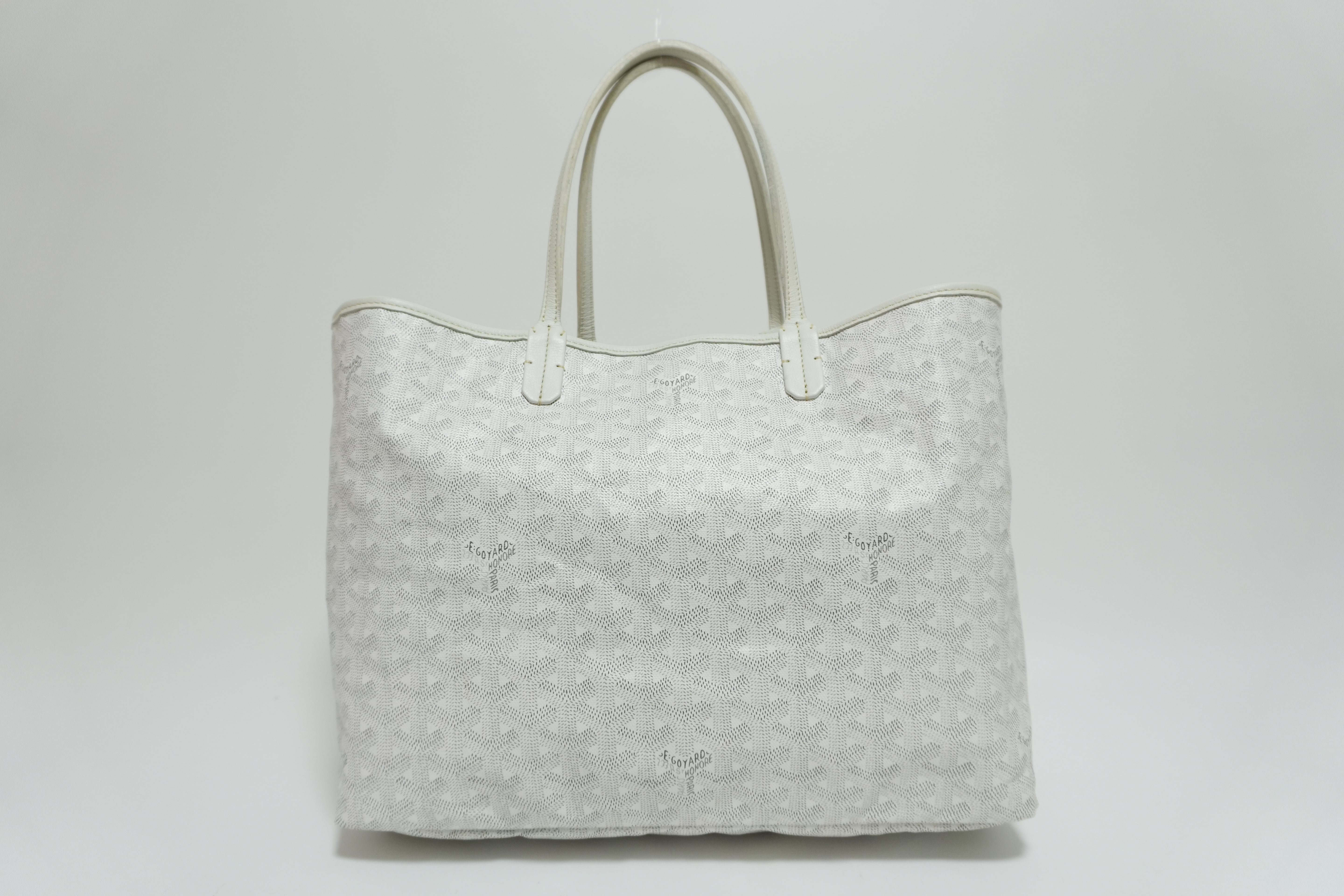 Goyard Saint Louis PM PVC Canvas White Used