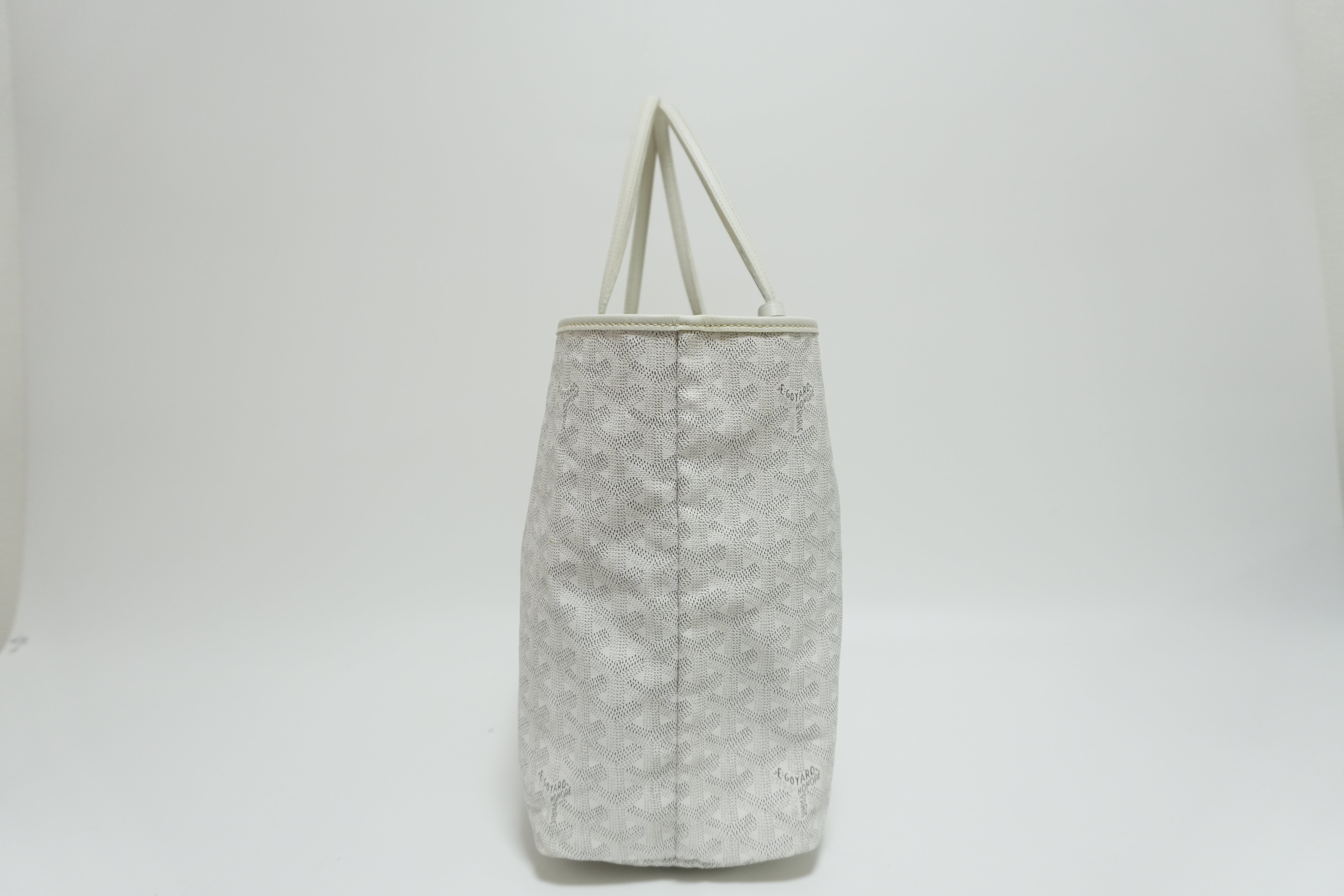 Goyard Saint Louis PM PVC Canvas White Used