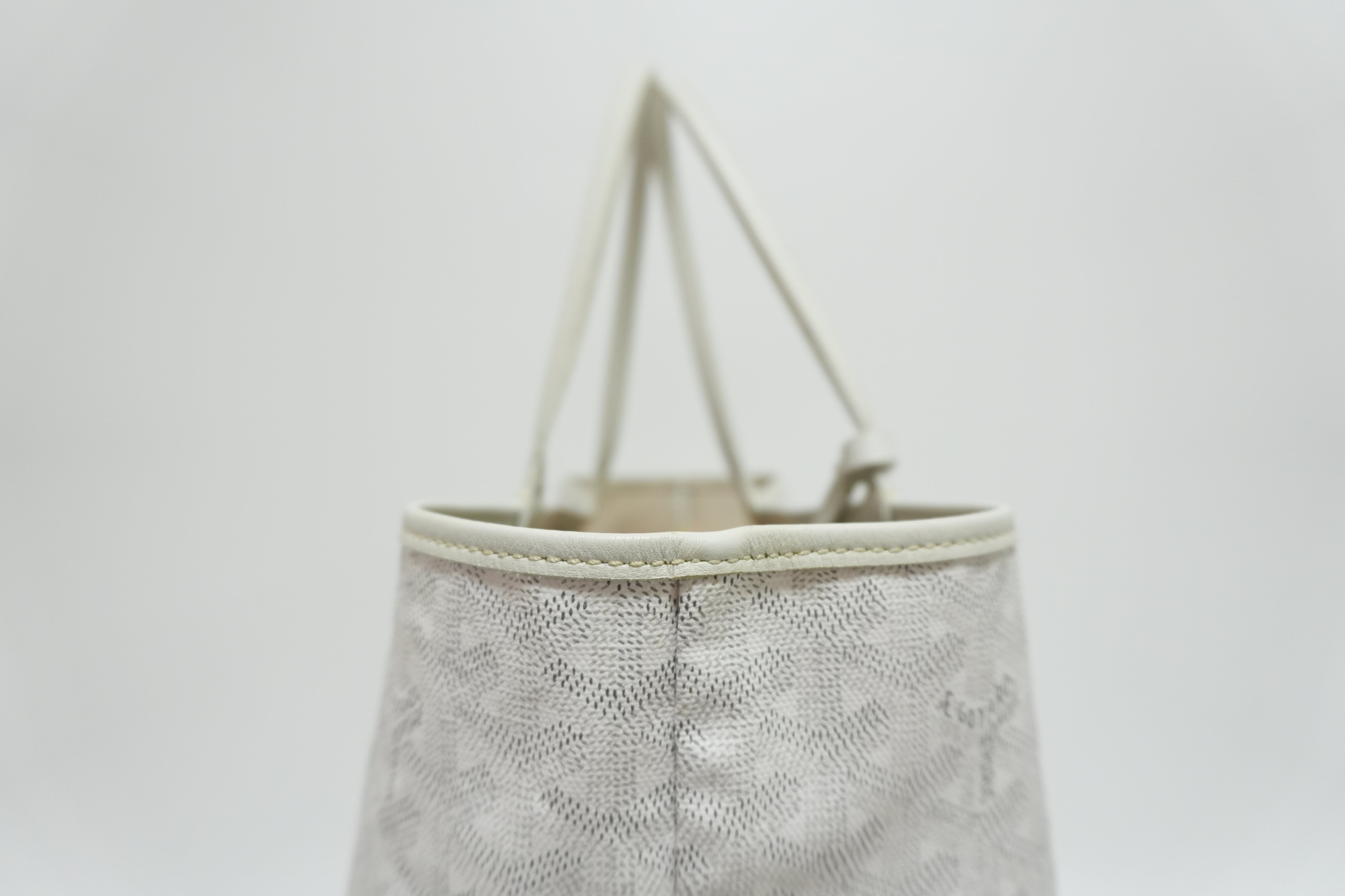 Goyard Saint Louis PM PVC Canvas White Used