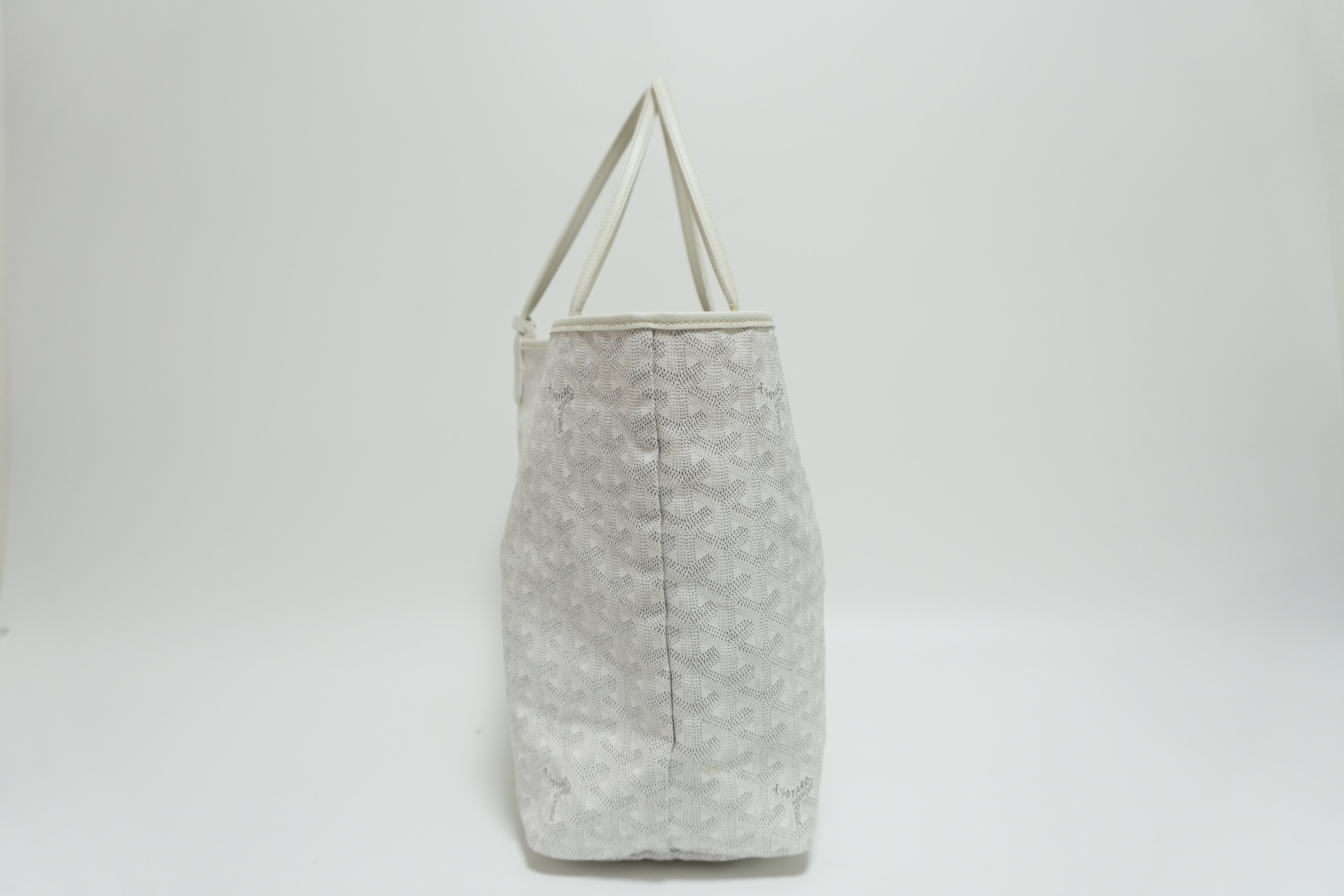 Goyard Saint Louis PM PVC Canvas White Used