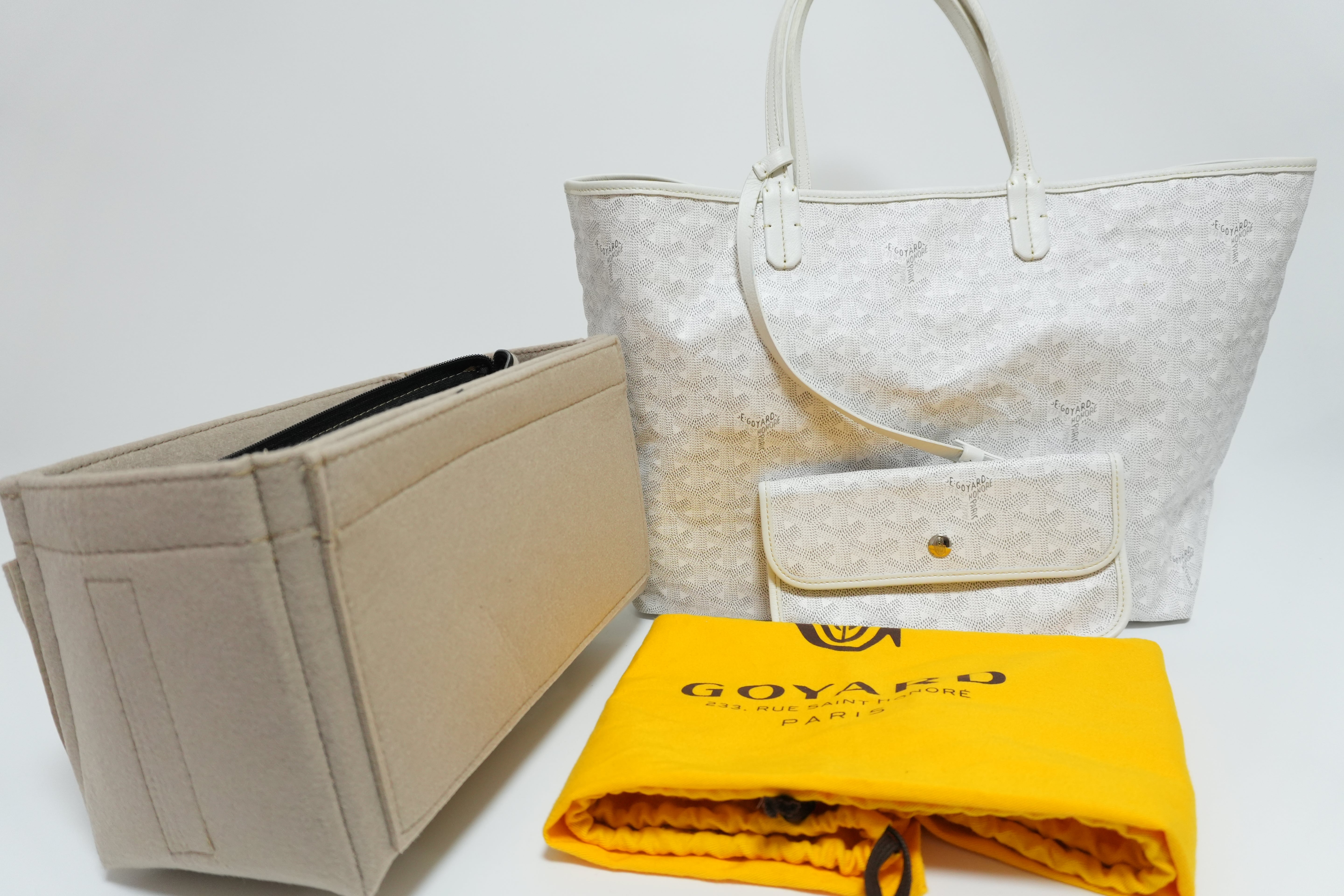 Goyard Saint Louis PM PVC Canvas White Used