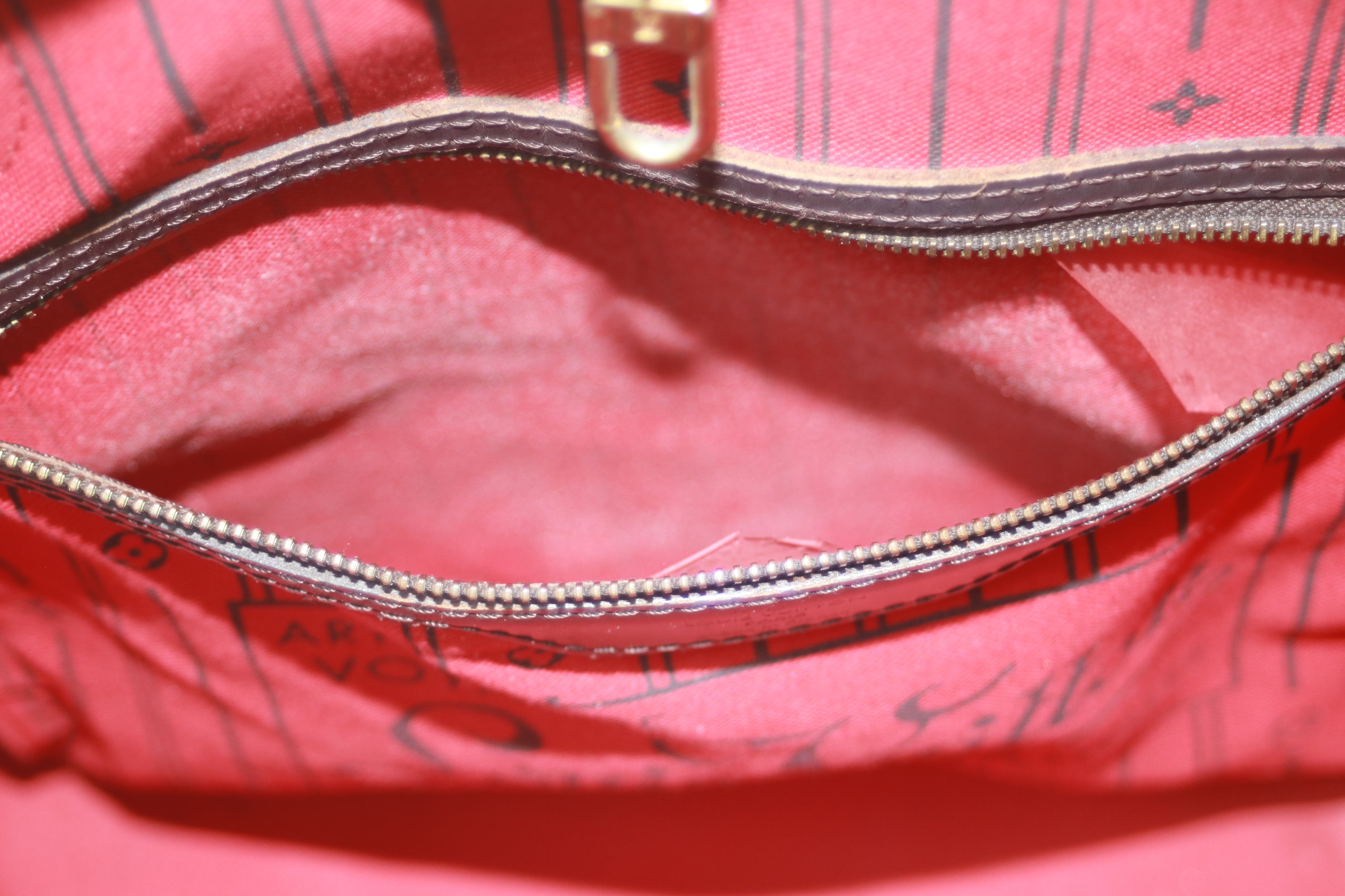 Louis Vuitton Neverfull MM Damier Ebene Shoulder Tote Bag Used (6815)