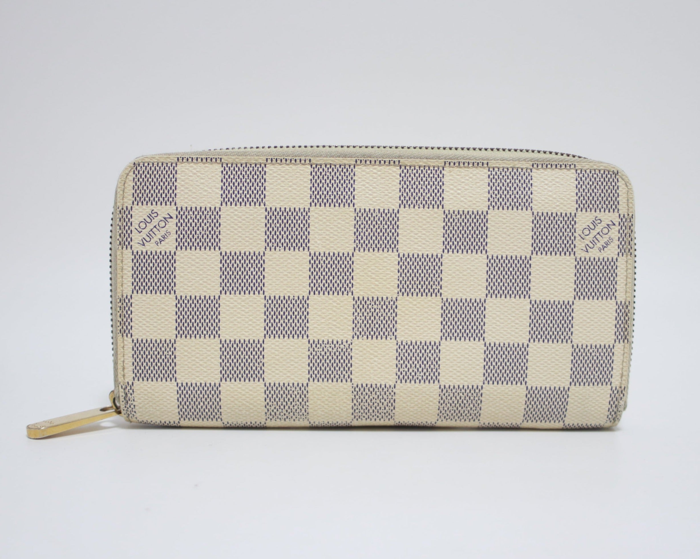 Louis Vuitton Zippy Wallet Damier Azur Used (5656)