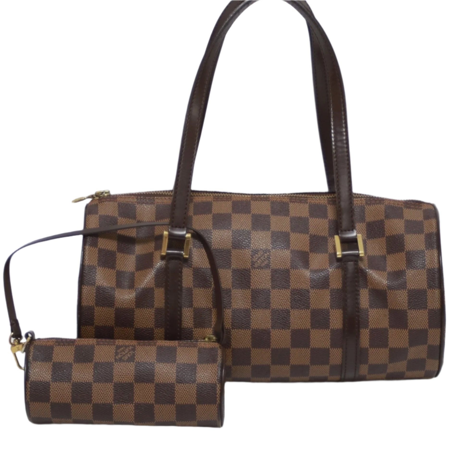 Louis Vuitton Papillon 30 with Pouch Damier Ebene Handbag Used