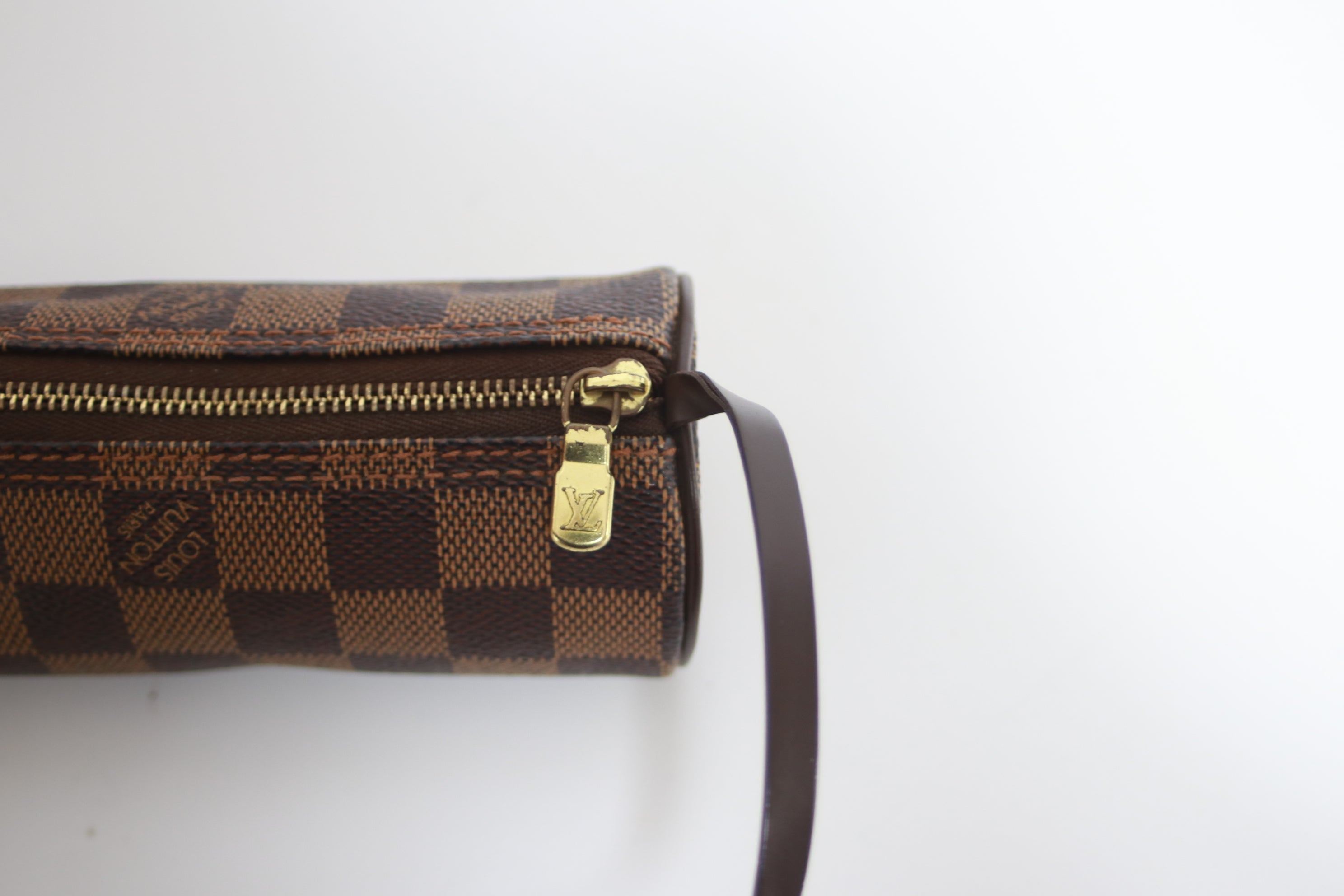 Louis Vuitton Papillon 30 with Pouch  Damier Ebene Handbag Used (7858)