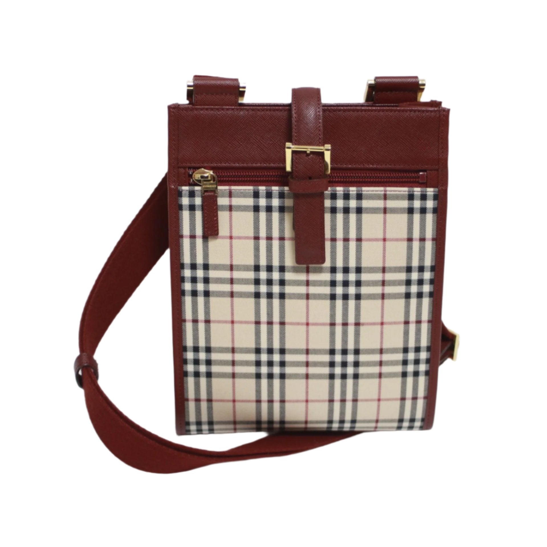 Burberry Shoulder Bag Wine color and beige Used