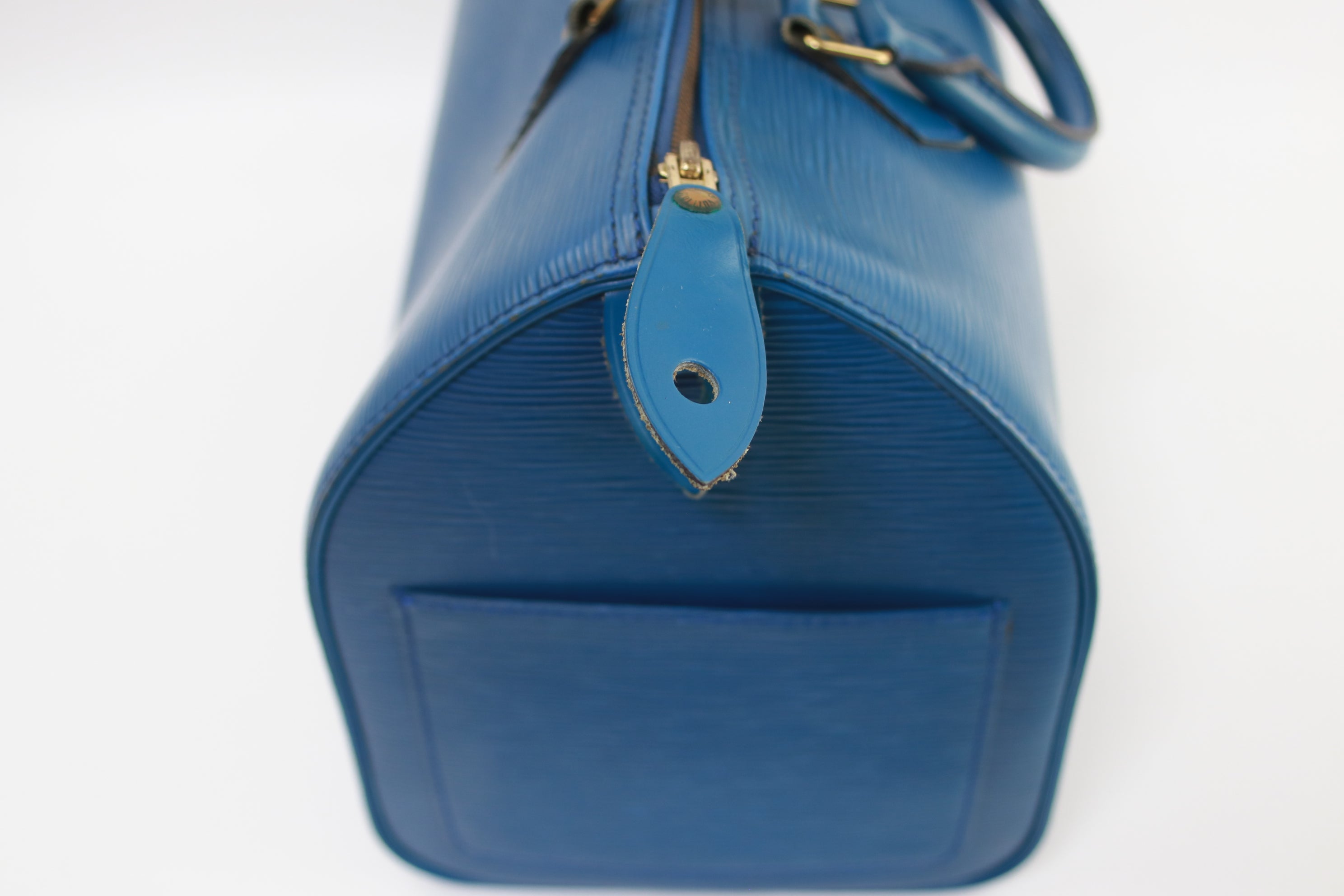 Louis Vuitton Speedy 30 Epi Blue Handbag Used (6766)