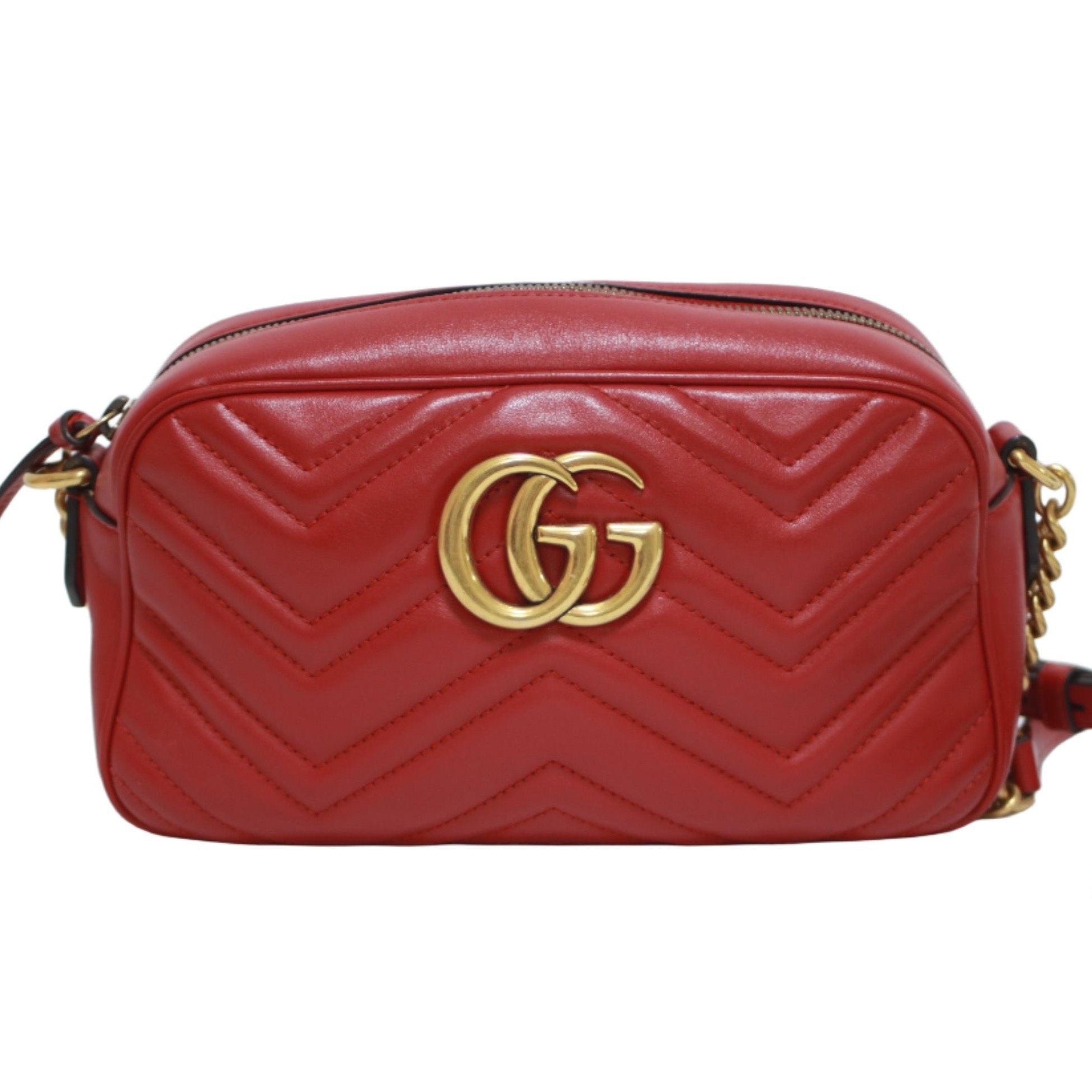 Gucci Marmont Small Shoulder Bag Red Used