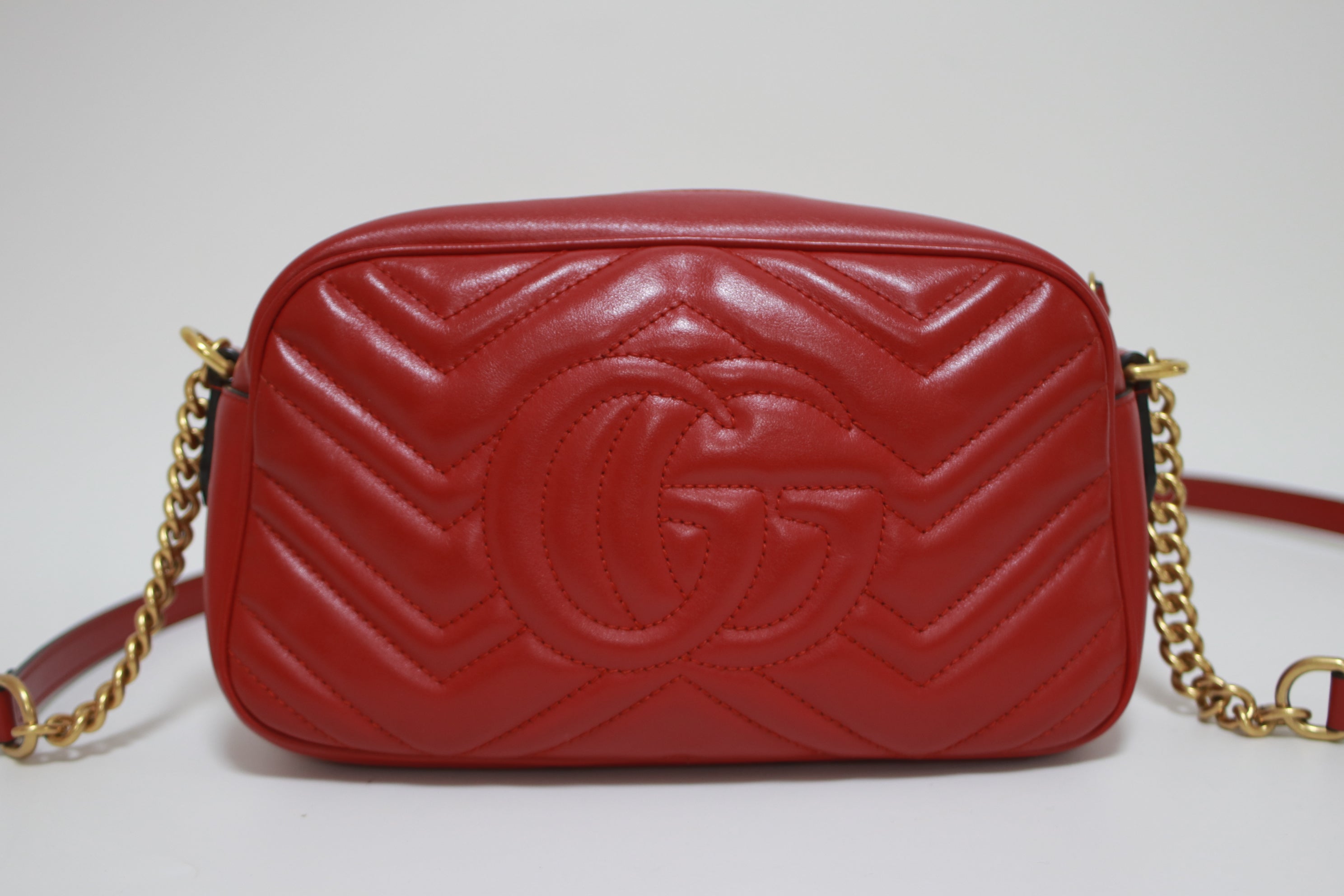 Gucci Marmont Small Shoulder Bag Red Used