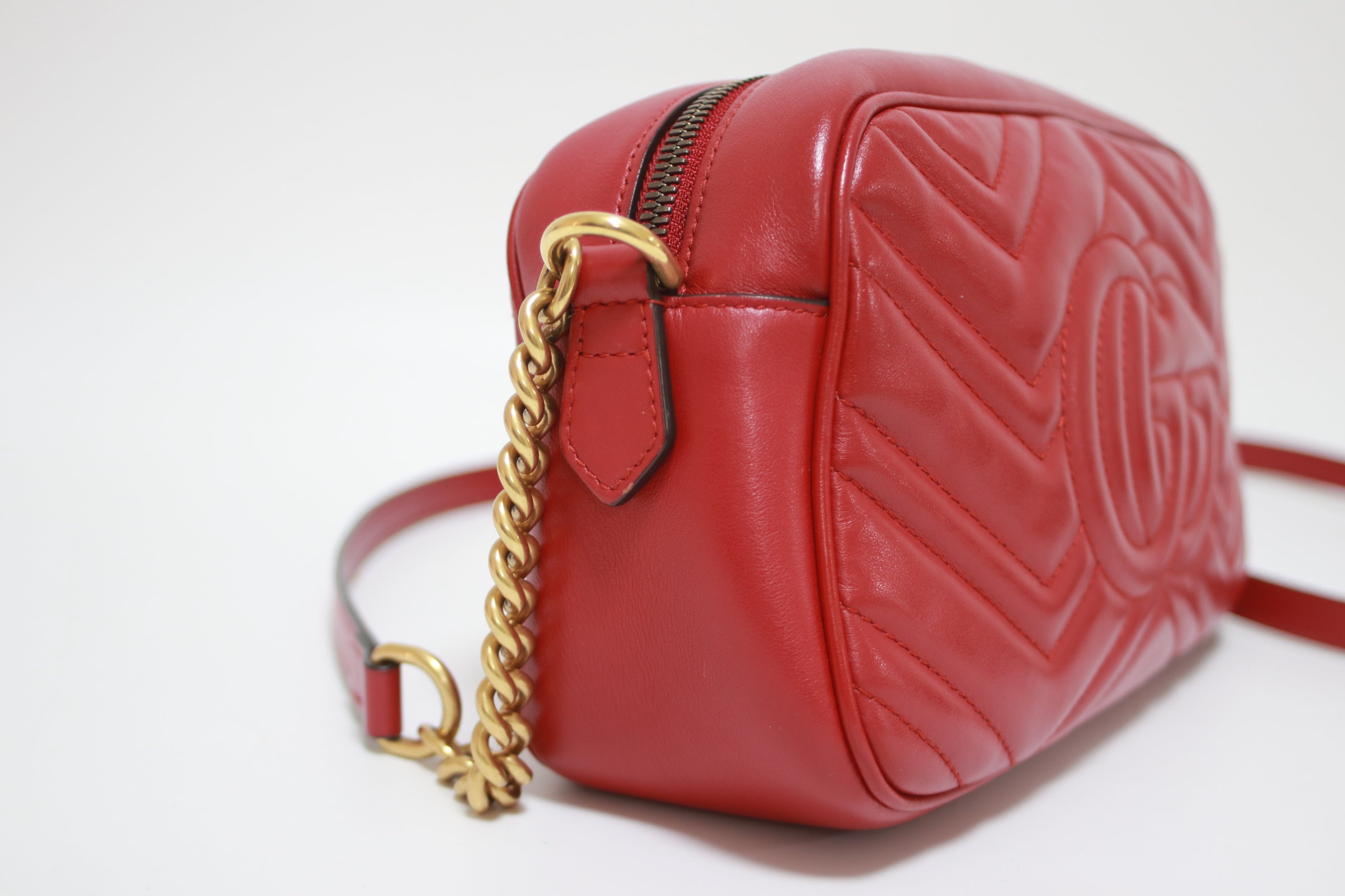 Gucci Marmont Small Shoulder Bag Red Used