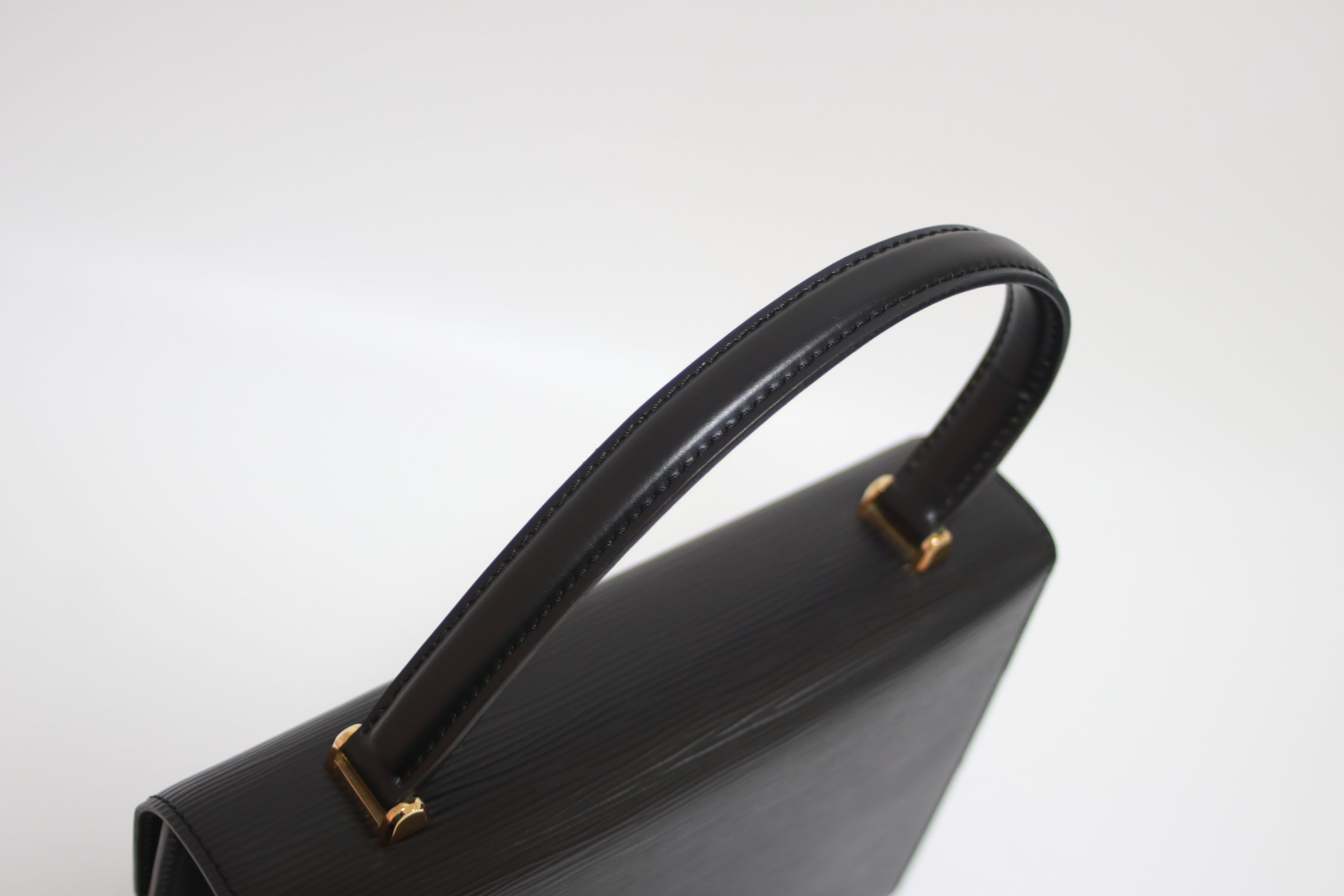 Louis Vuitton Malesherbes Epi Handbag Black Used