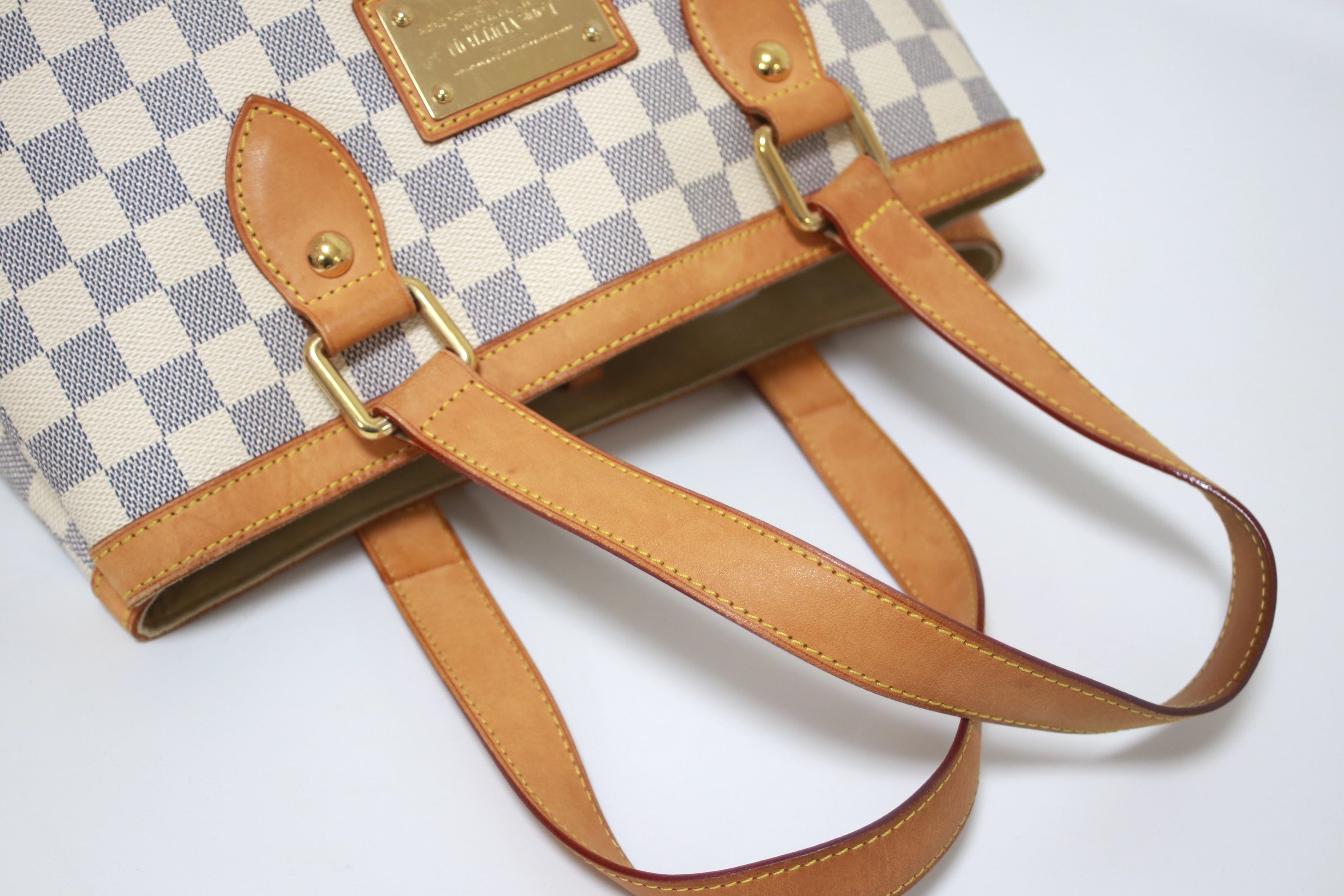 Louis Vuitton Hampstead PM Damier Azur Shoulder Bag Used (7888)