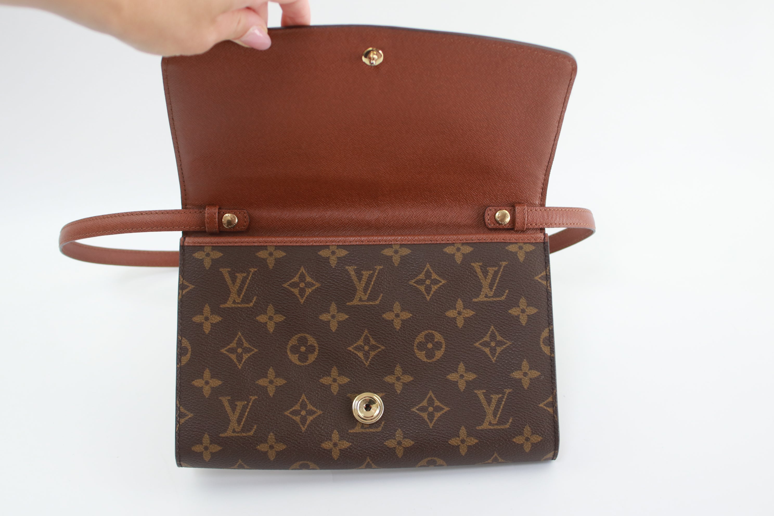 Louis Vuitton Bordeaux Two Way Clutch and Shoulder Bag Used (6764)